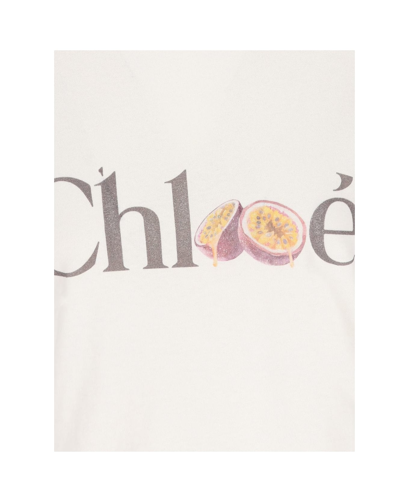 Chloé Logo Cotton T-shirt - White
