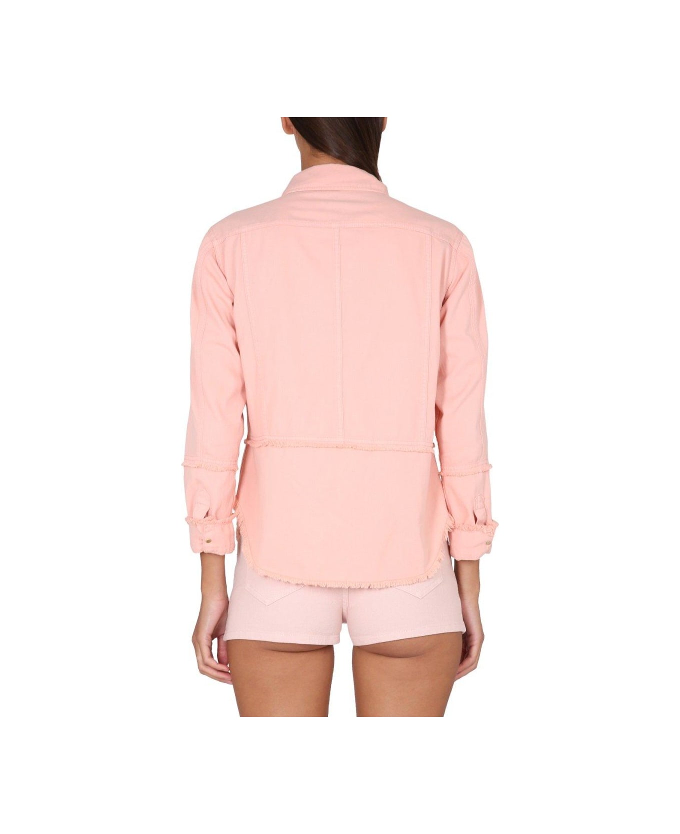 Tom Ford Long Sleeved Buttoned Denim Shirt - PINK