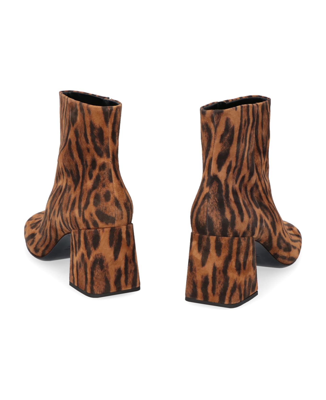 Miu Miu Suede Ankle Boots - Animalier