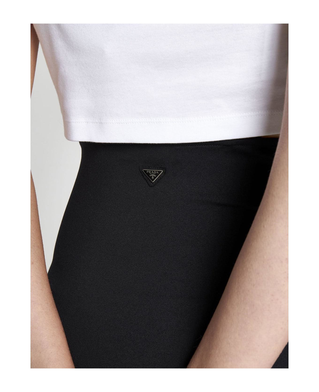 Prada Jersey Midi Pencil Skirt - Nero