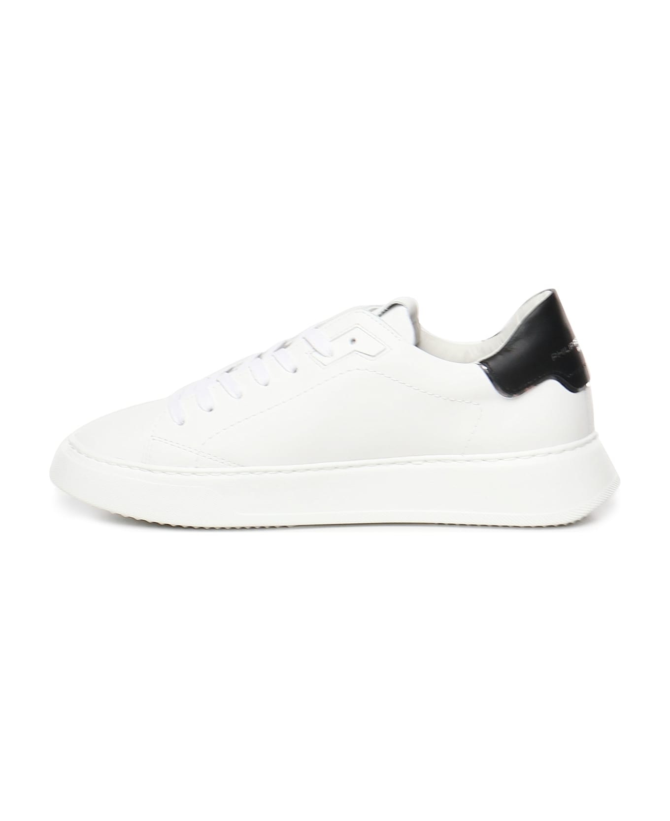 Philippe Model Temple Low Sneaker - WHITE, black