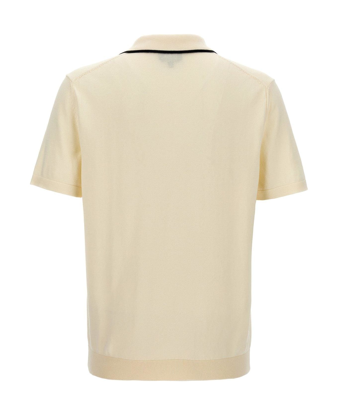A.P.C. 'flynn' Polo Shirt - Tak Blanc Casse Noir