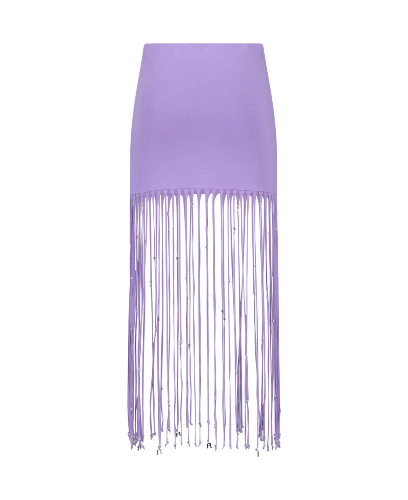 Rotate by Birger Christensen Fringed Maxi Skirt - Purple