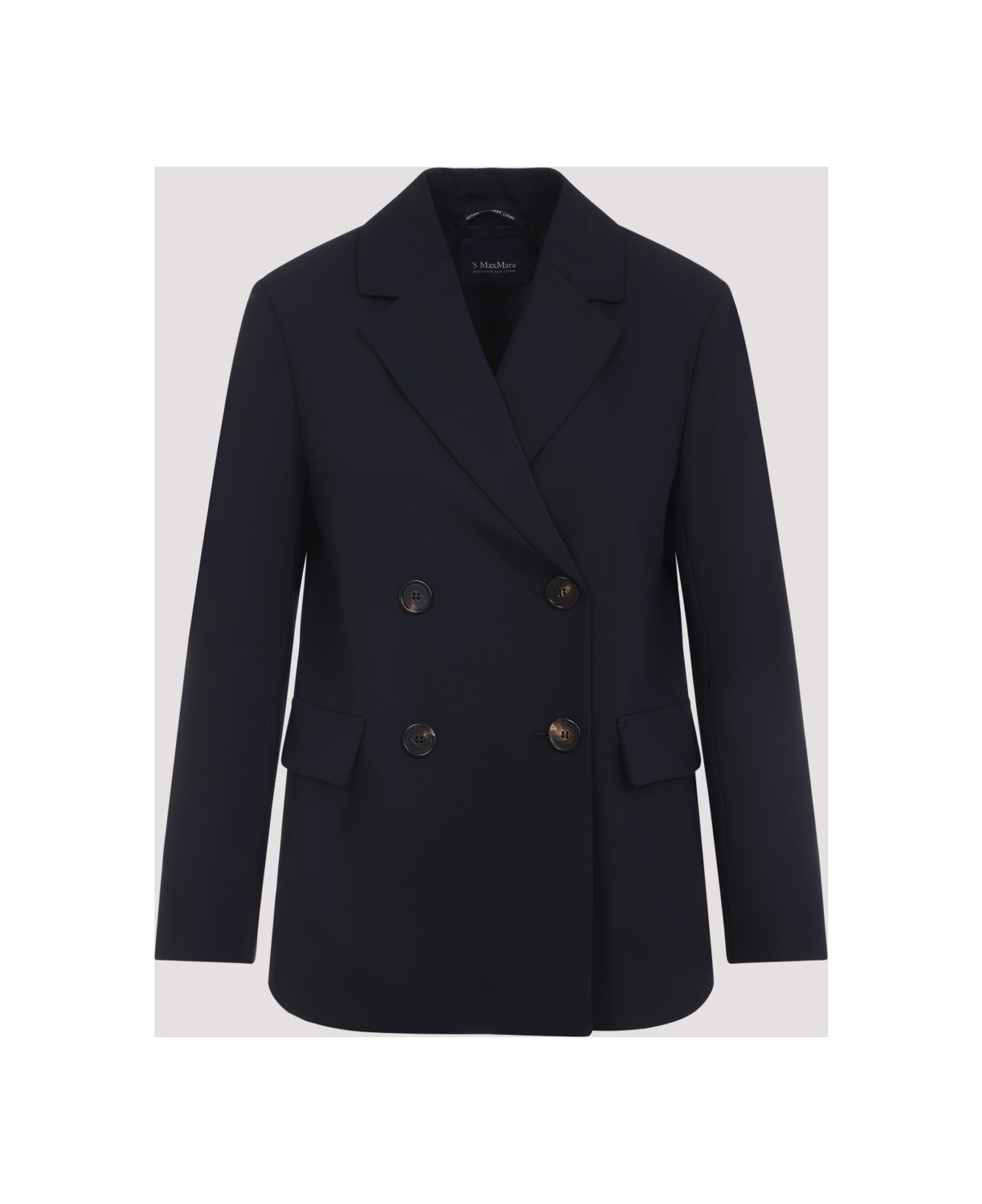 
S Max Mara Ester Double Breasted Jacket - Blu