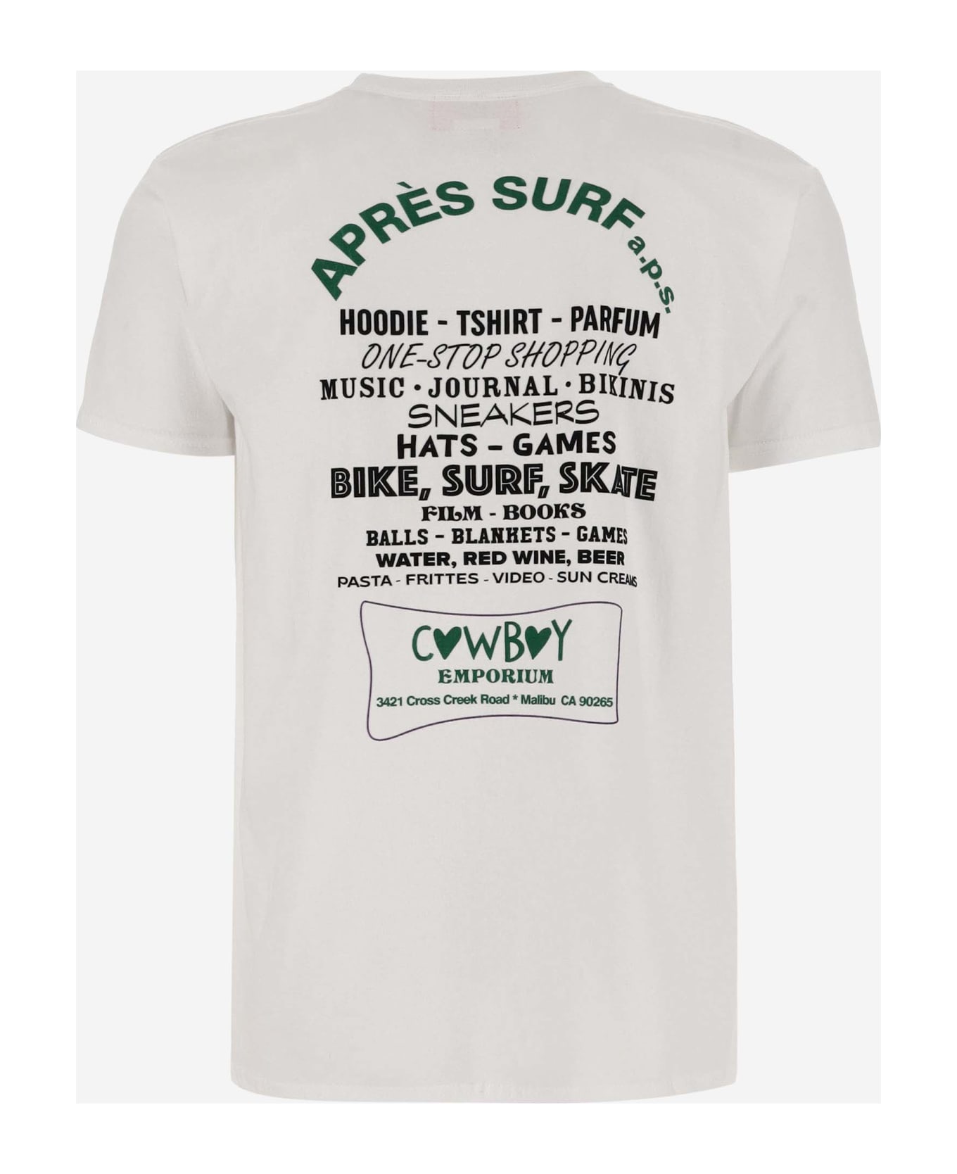 Apres Surf Cotton T-shirt With Logo - White