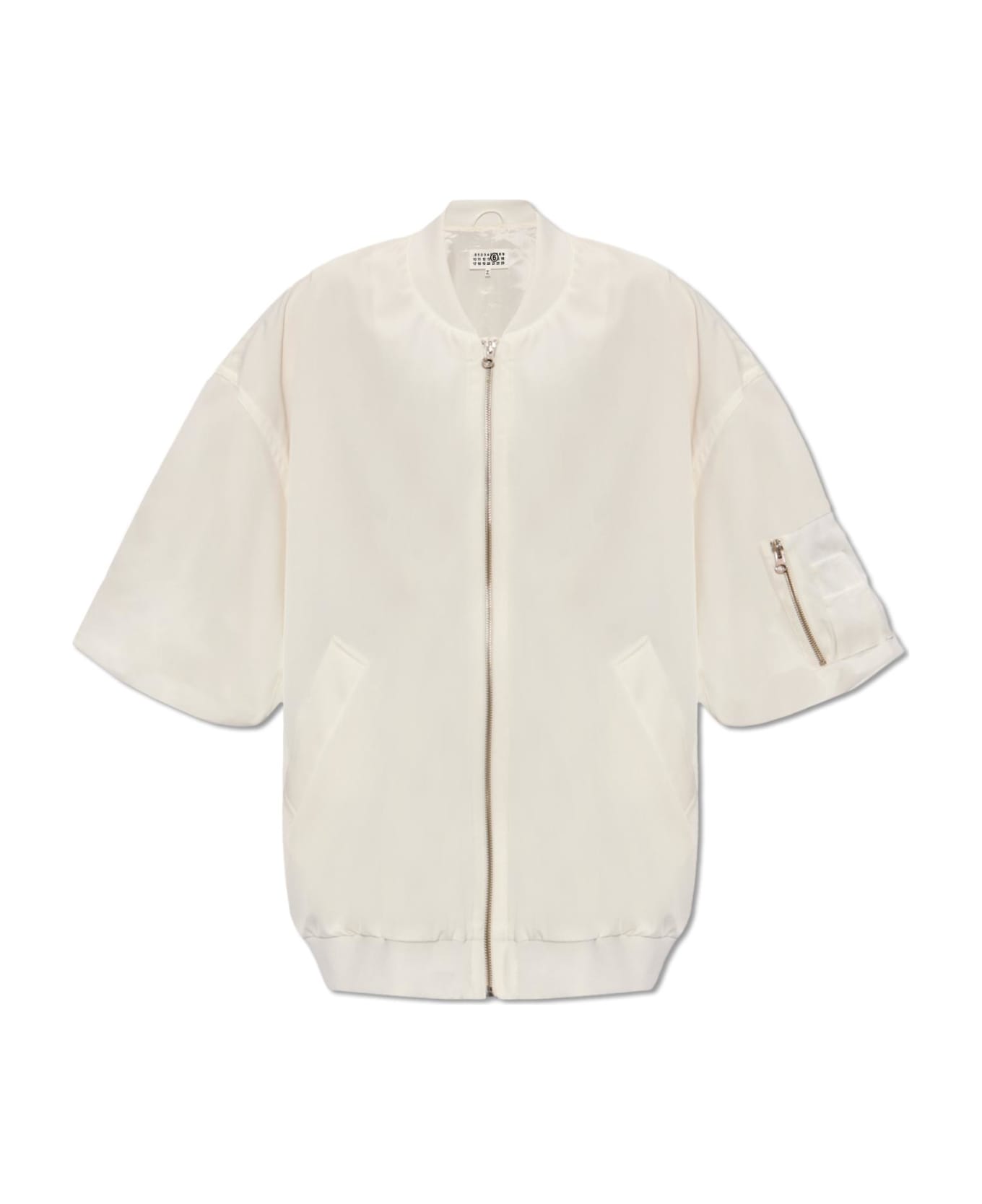 MM6 Maison Margiela Jacket With Short Sleeves - Bianco