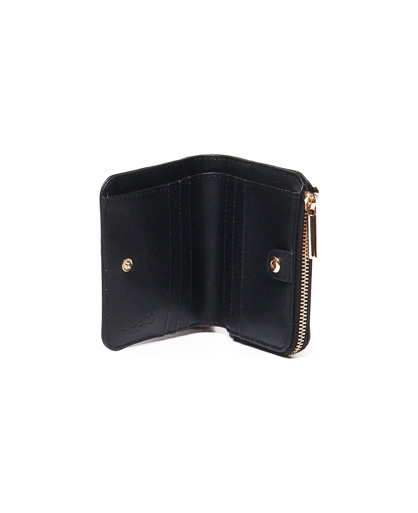 Liu-Jo Wallet With Metallic Logo Liu-jo - Black