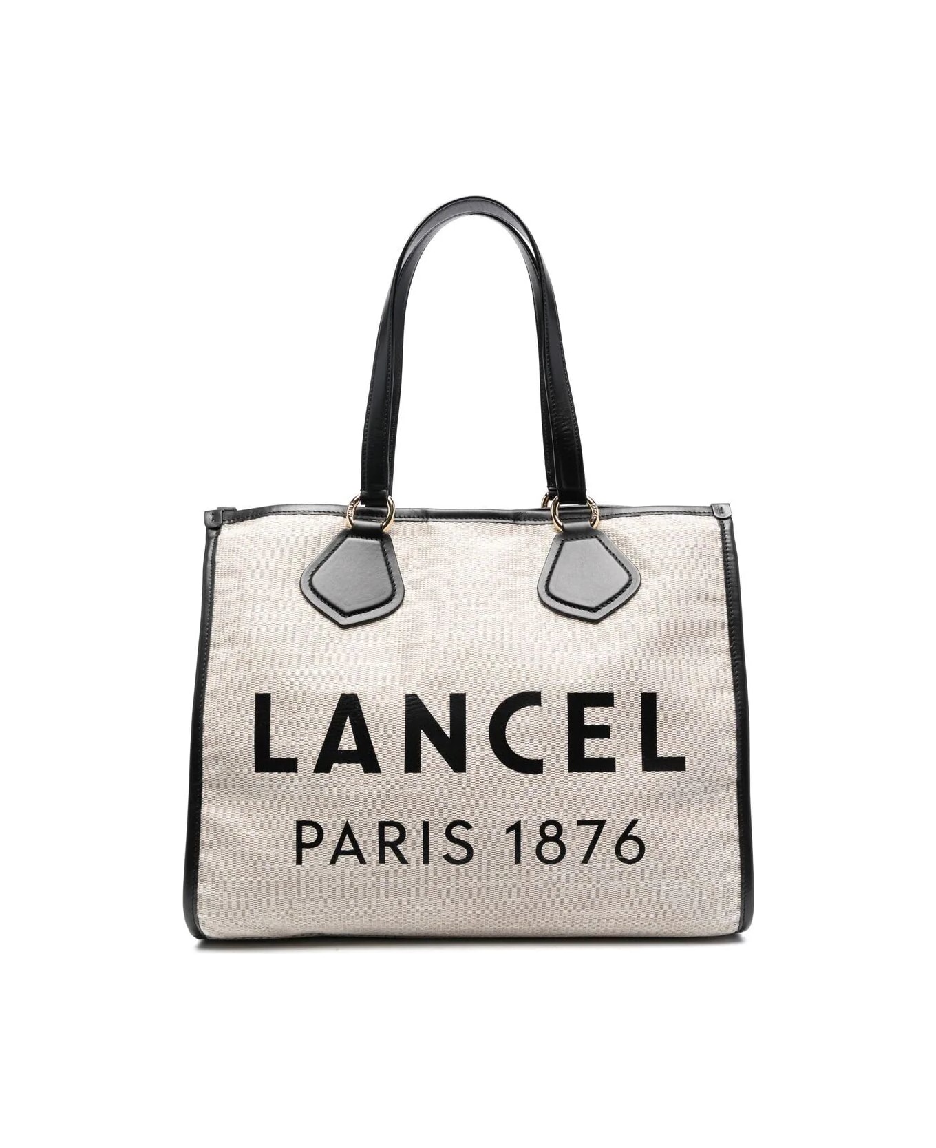 Lancel Summer Tote - L414201l Beach Bag - A Natural Blk トートバッグ