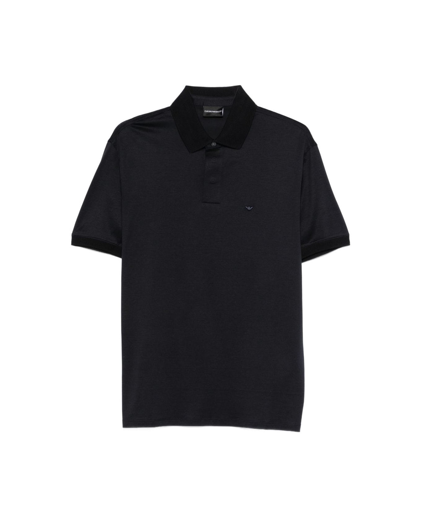 Emporio Armani Cotton Polo Shirt - Blue