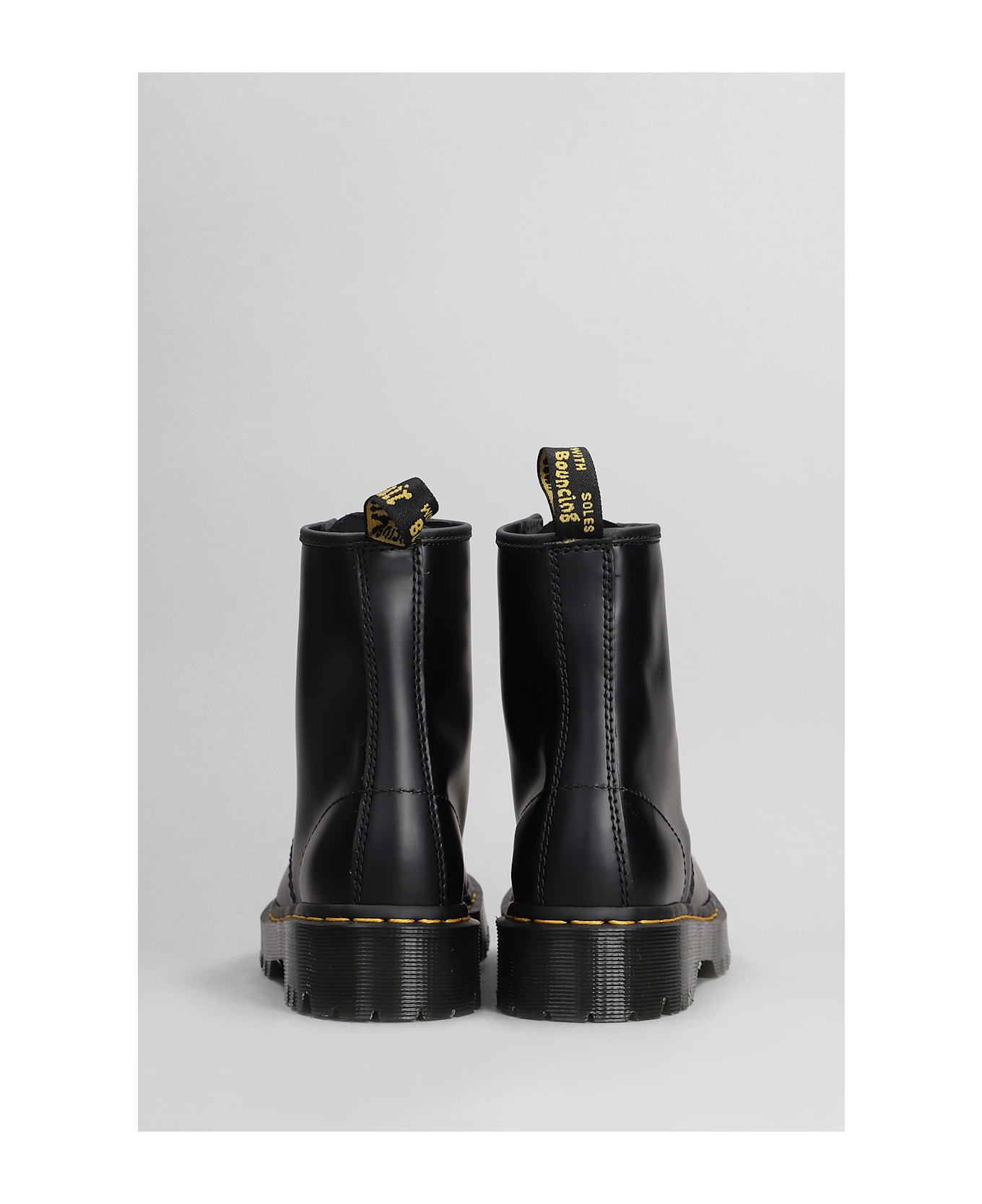 Dr. Martens 1460 Bex Combat Boots In Black Leather - black