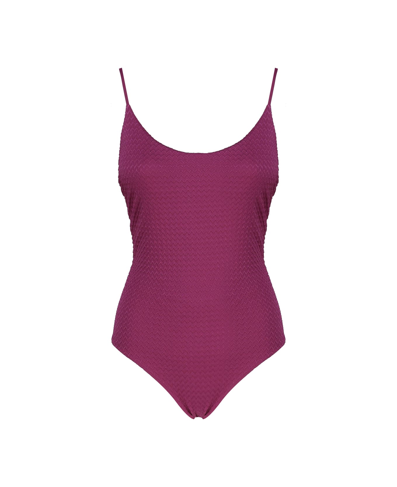 Fisico - Cristina Ferrari Solid Color One-piece Swimsuit - Sangria
