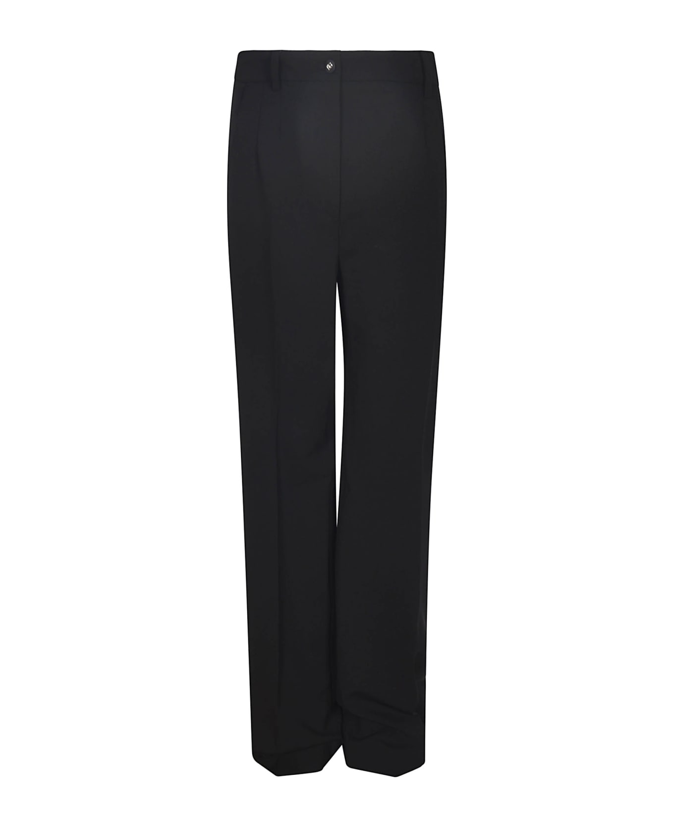 Dolce & Gabbana Straight Buttoned Trousers - Black