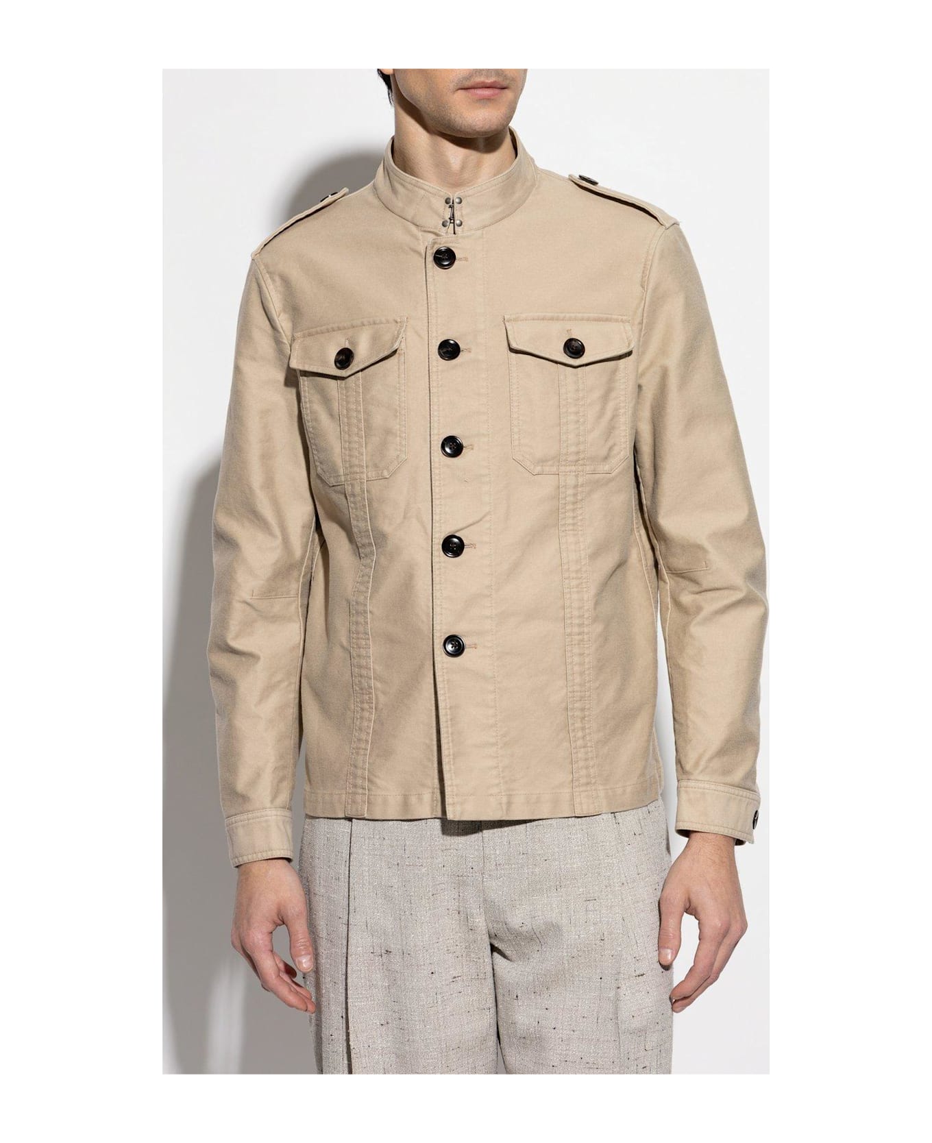 Tom Ford Flap Pocket Shirt Jacket - Sand