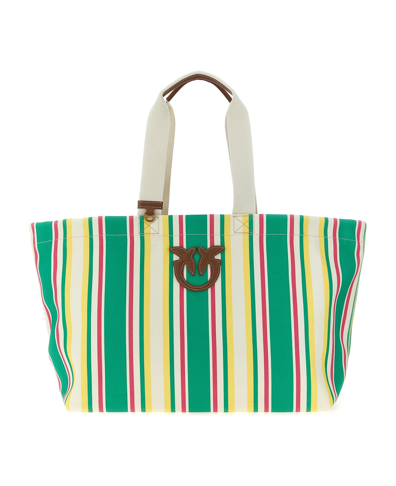 Pinko Maxi Stripes Shopping Bag - Multicolor
