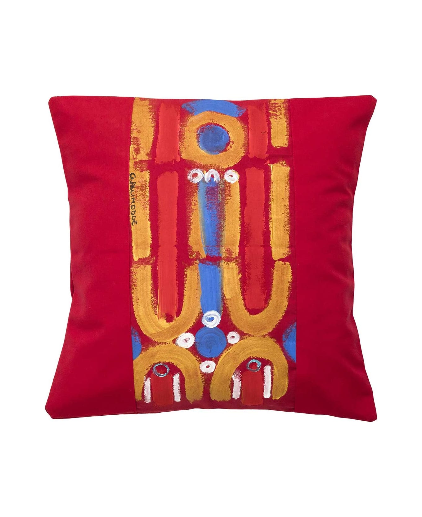 Le Botteghe su Gologone Acrylic Hand Painted Outdoor Cushion 80x80 cm - Red Fantasy クッション