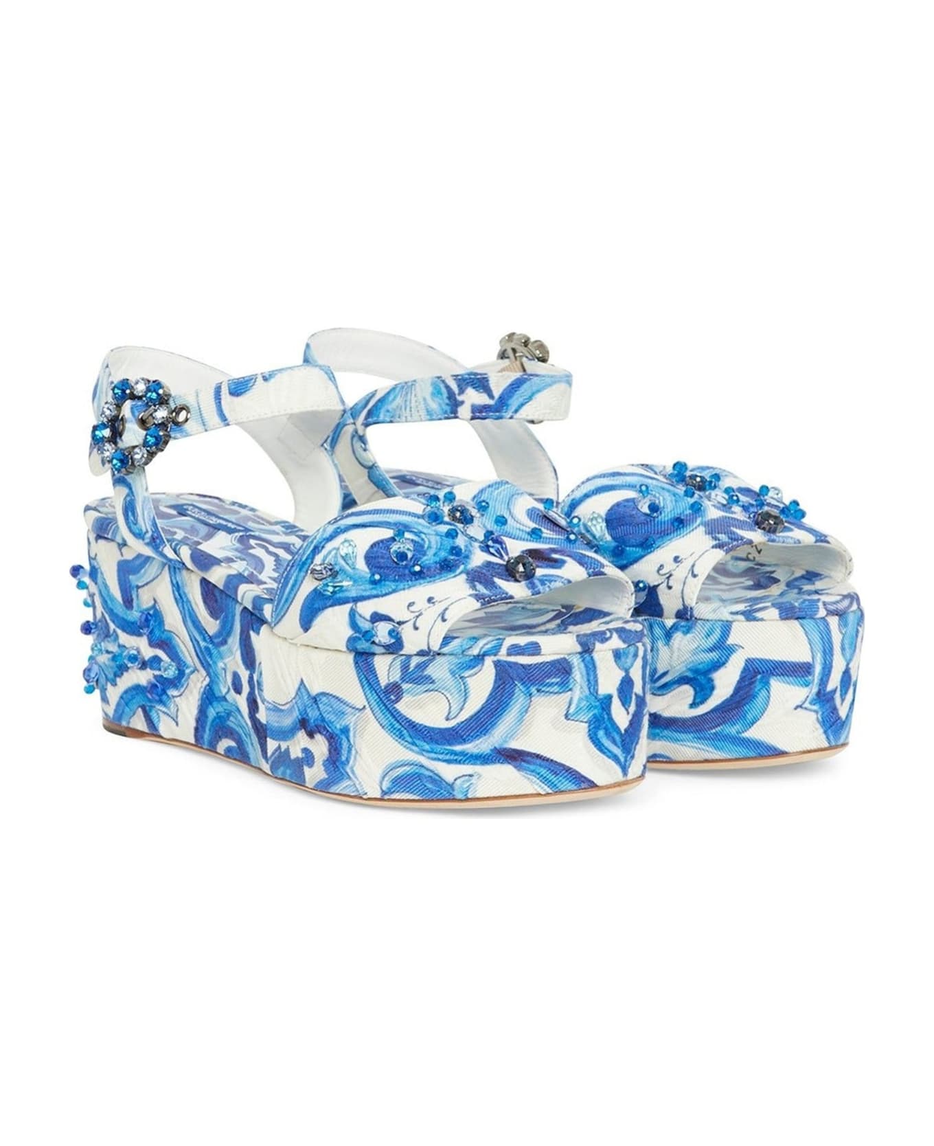 Dolce & Gabbana Wedge Sandals - Blue