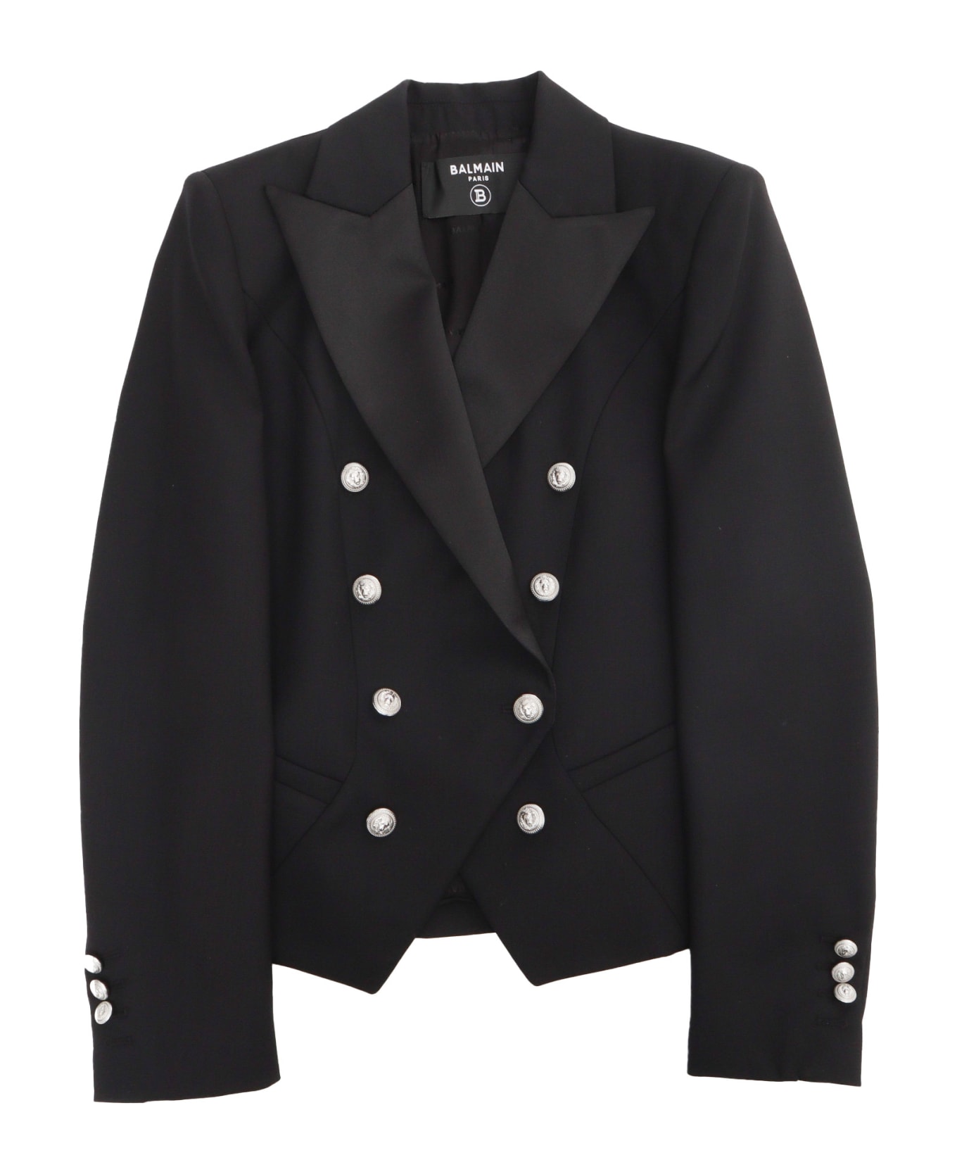Balmain Double Breasted Blazer - BLACK コート＆ジャケット