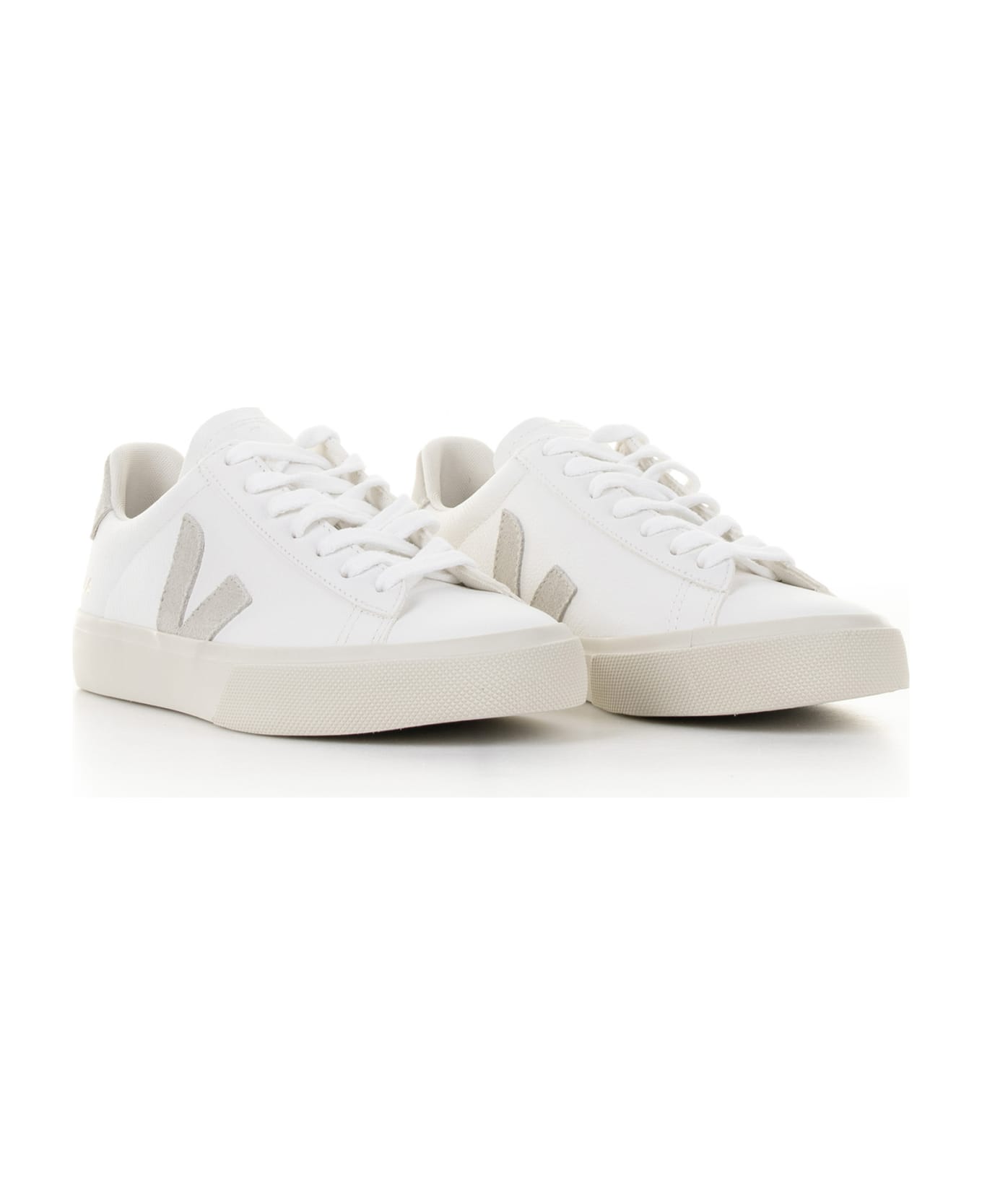 Veja Campo Sneaker In White Gray Leather For Men