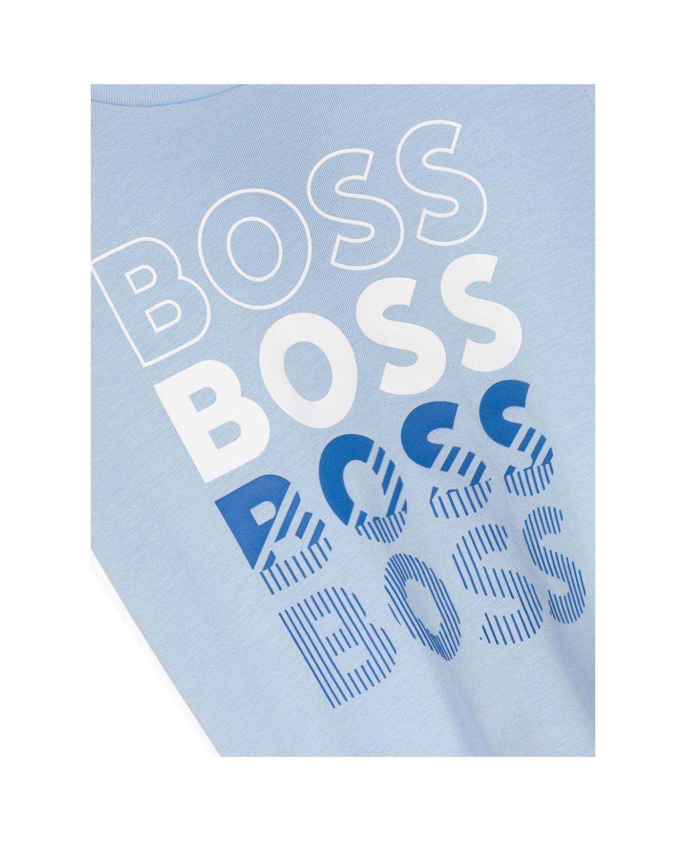 Hugo Boss T-shirt Con Logo - Azzurro