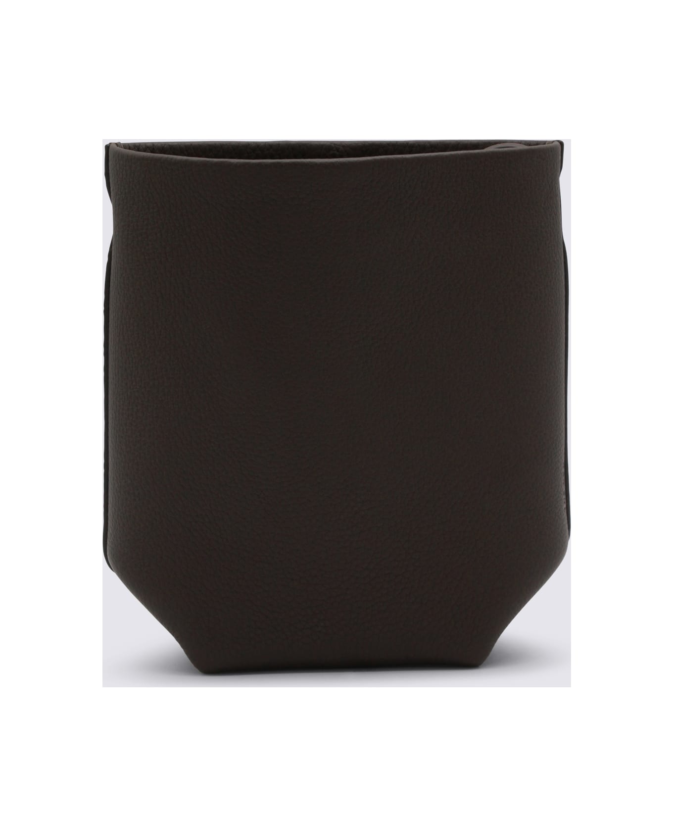 The Row Deep Brown Leather N/s Park Crossbody Bag - DEEP BROWN ANS