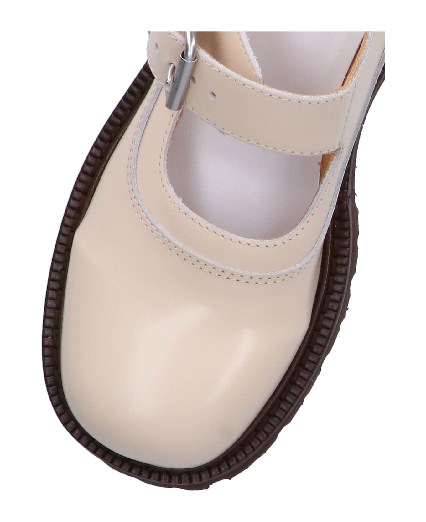 MM6 Maison Margiela Flat Shoes - Cream ハイヒール
