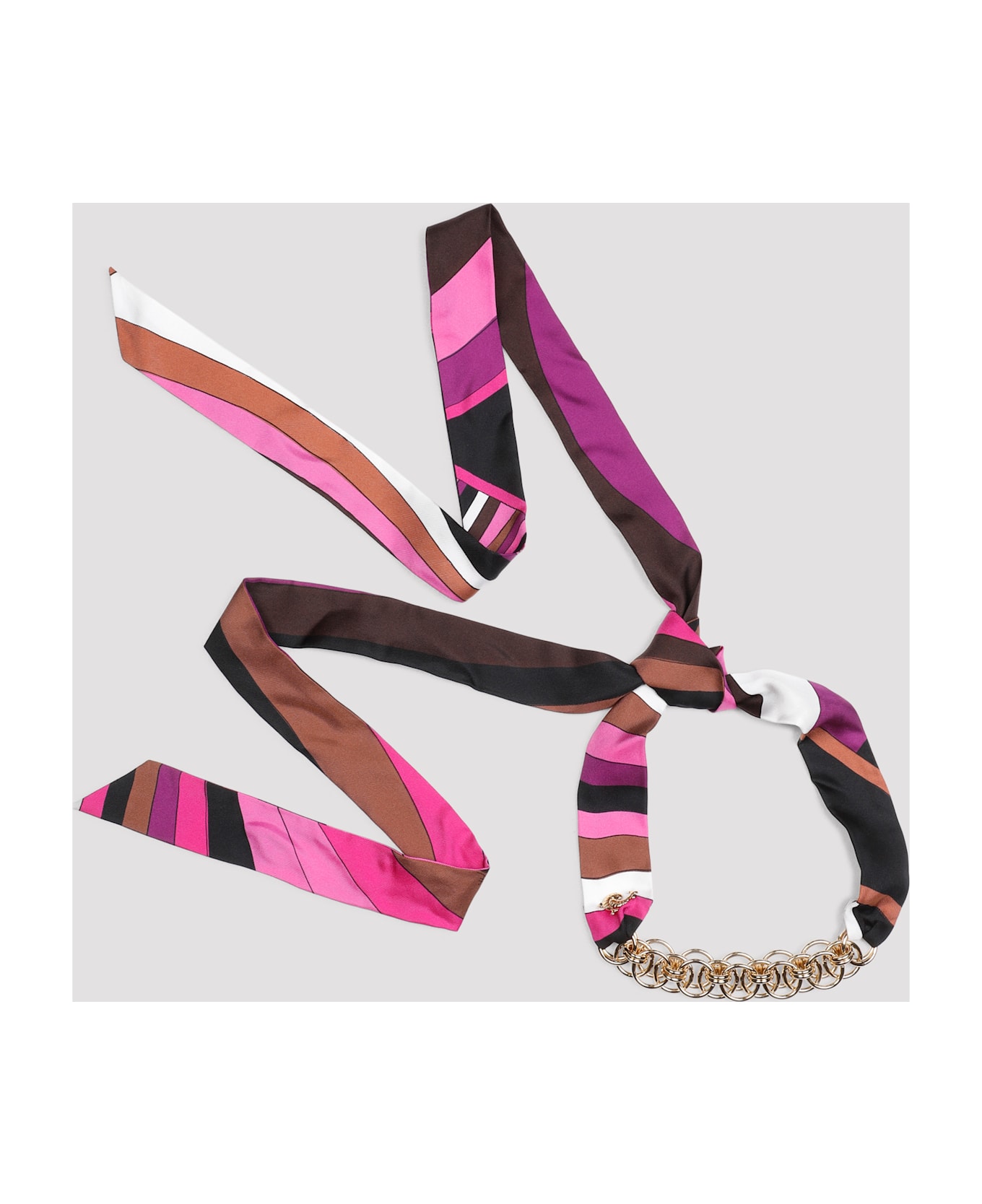 Pucci Chain Bandeau - Fuxia Marrone