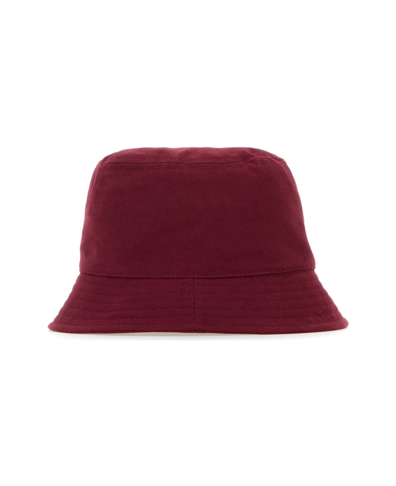 Isabel Marant Burgundy Cotton Haley Bucket Hat - RASPBERRYECRU 帽子