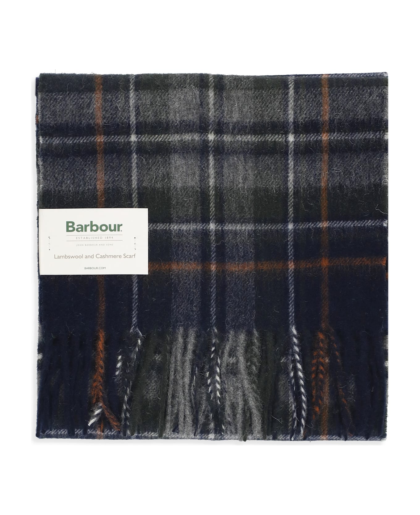 Barbour New Check Tartan Scarf - Blue