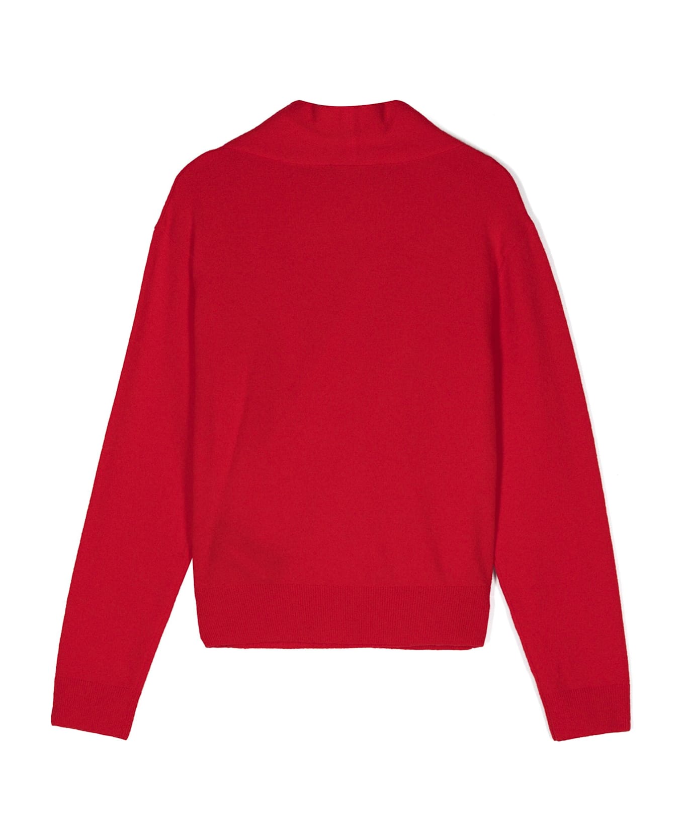 Balmain Pull Con Bottoni Incisi - Red