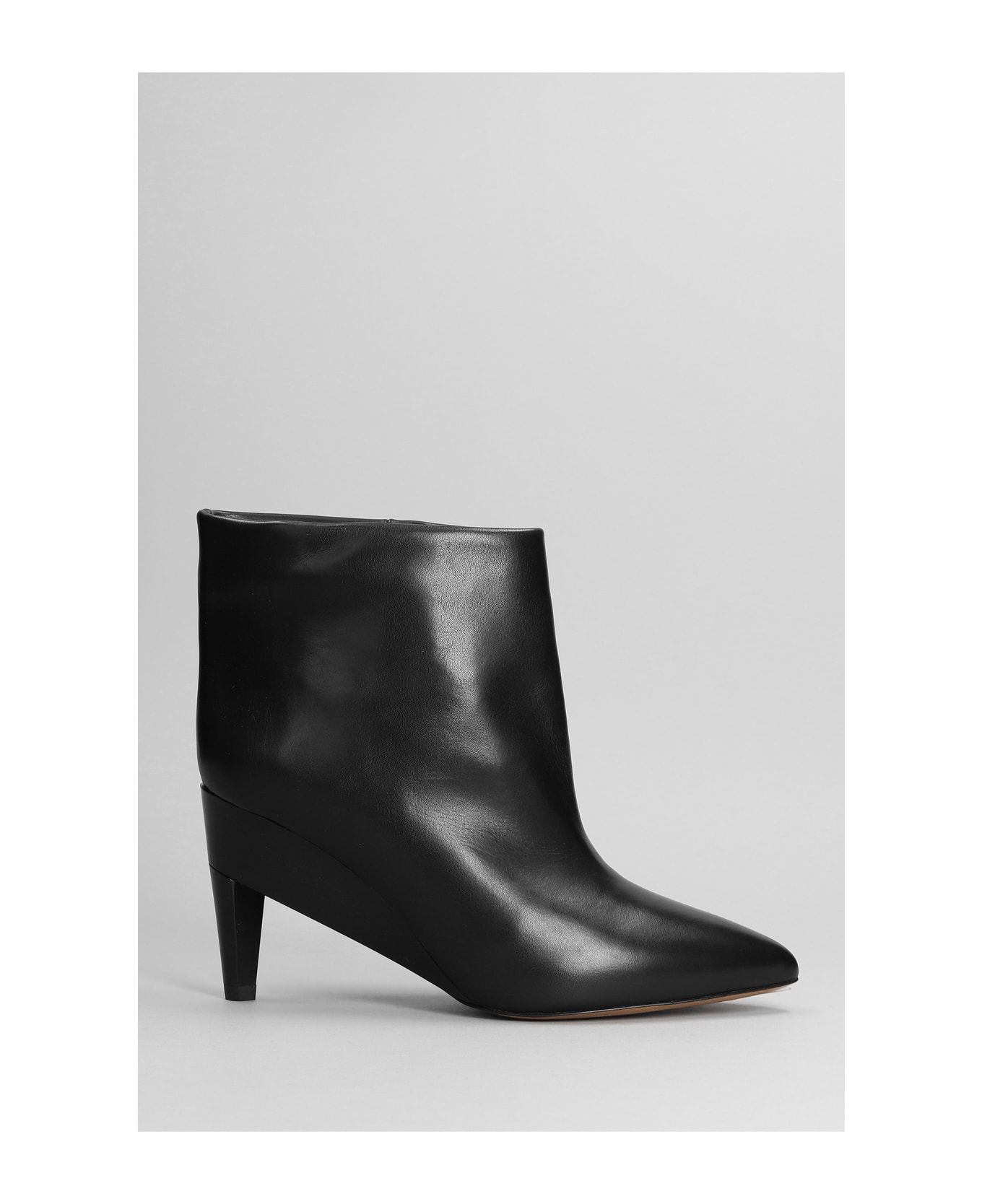 Isabel Marant Dylvee High Heels Ankle Boots In Black Leather - black