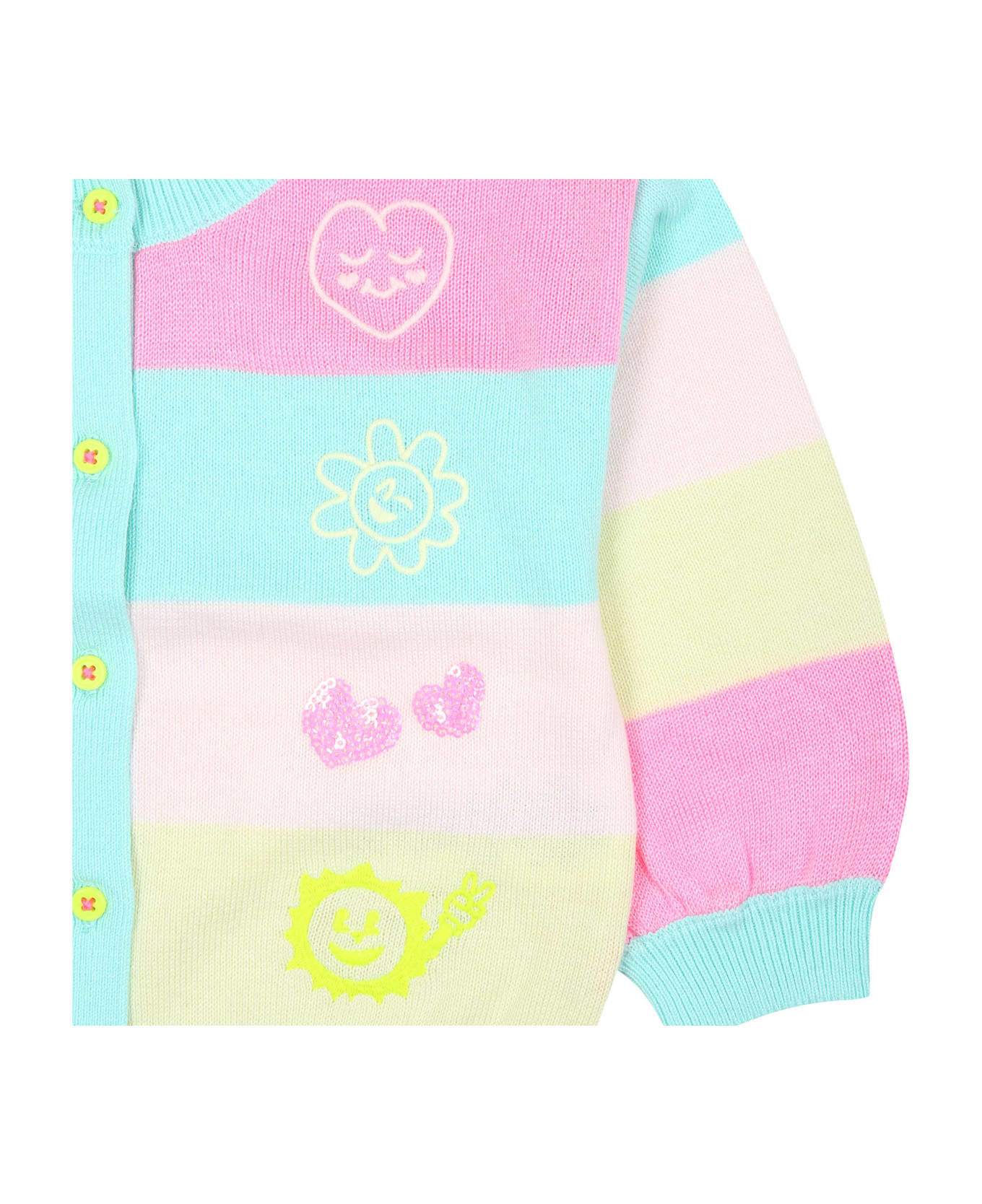 Billieblush Multicolor Cardigan For Baby Girl - Multicolor ニットウェア＆スウェットシャツ