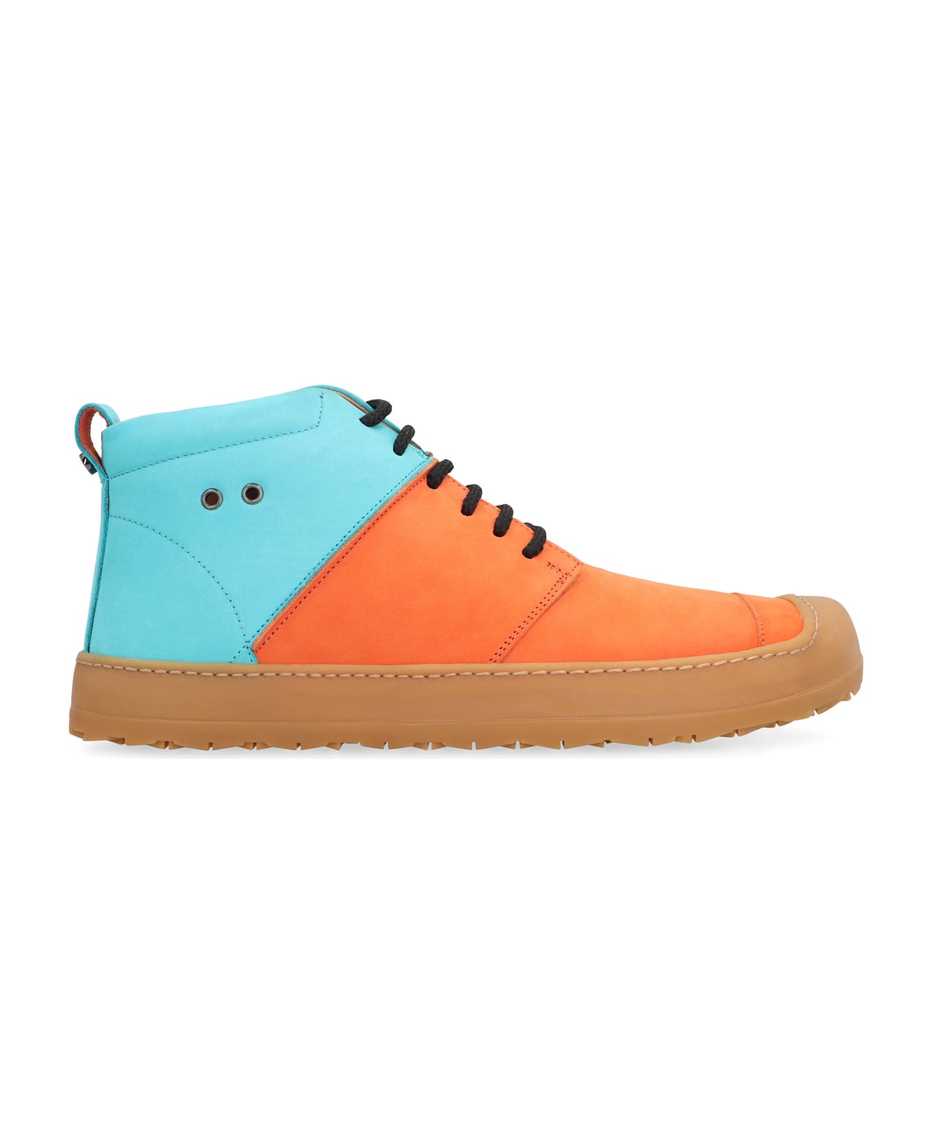 Volta Suede Mid-top Sneakers - Orange