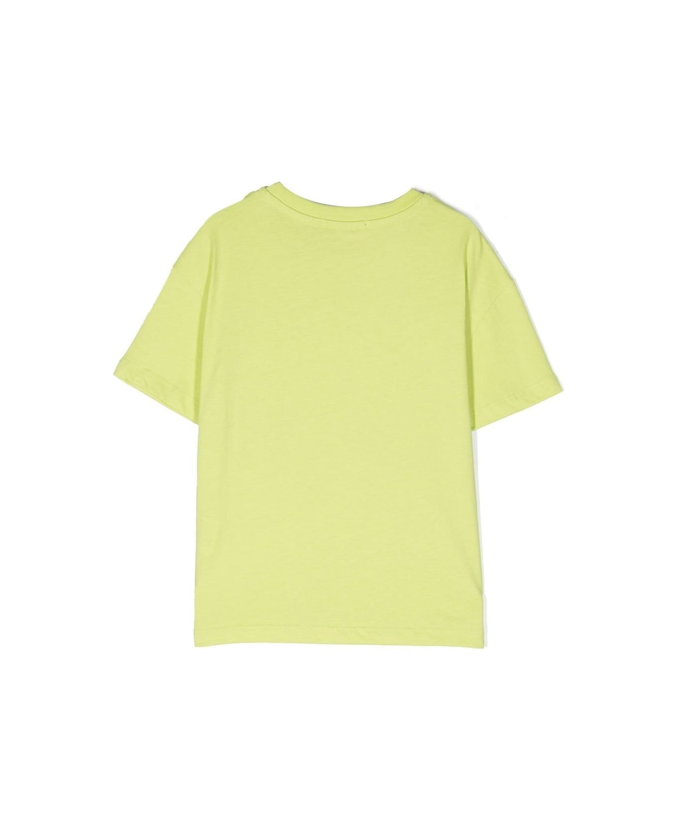 MSGM T-shirt Gialla Con Logo Bianco - Yellow