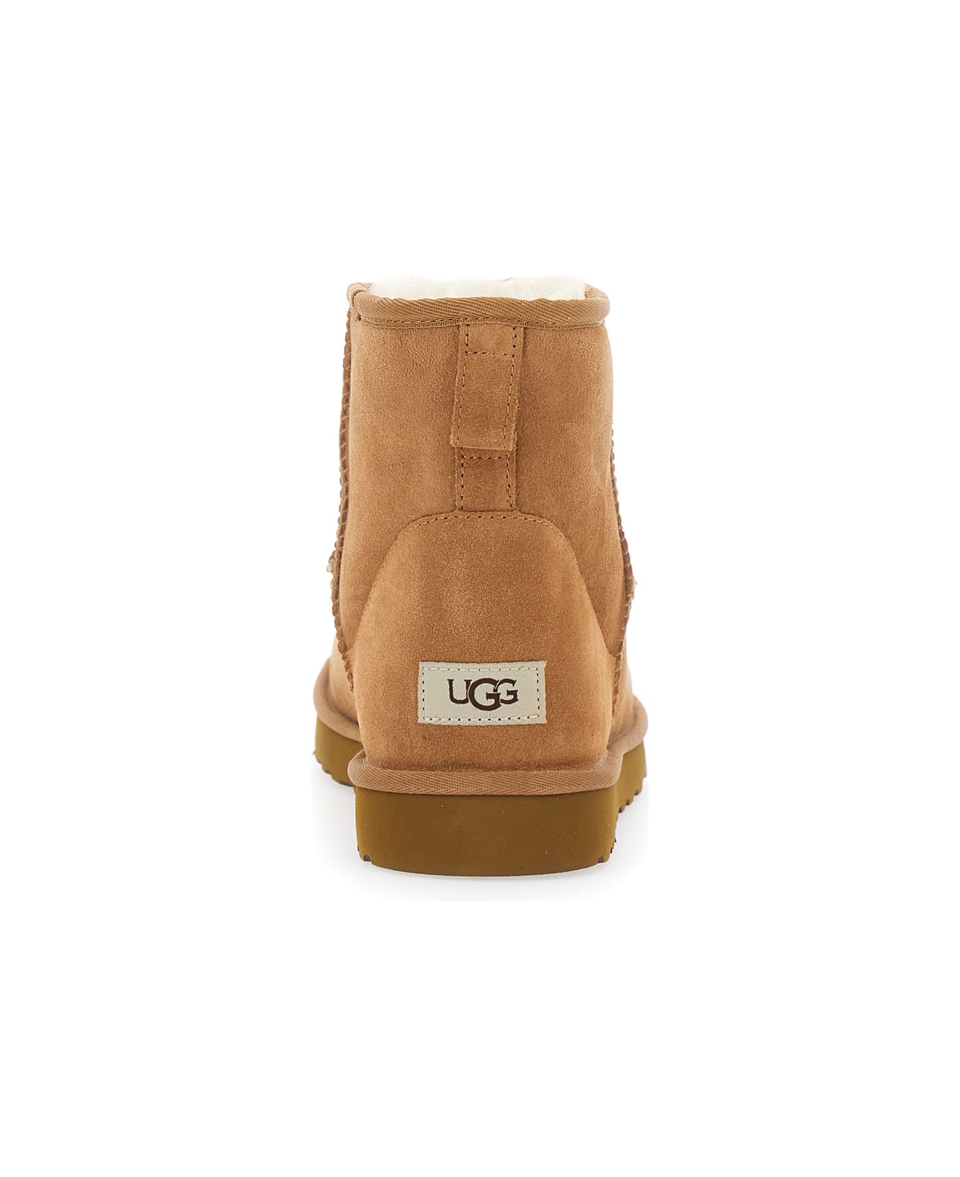 UGG 
classic Mini
 Brown Ankle Boots With Logo Patch On The Rear And Shearling Lining In Suede Man - Brown ブーツ