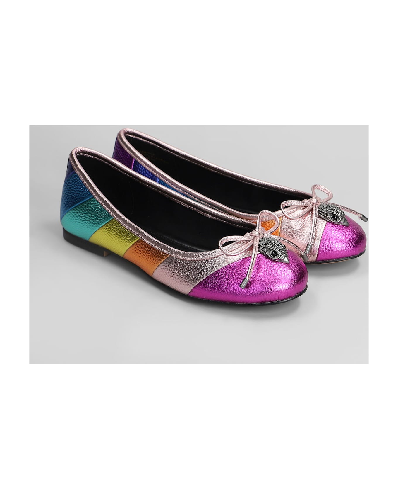 Kurt Geiger Eagle Ballet Flats In Multicolor Leather - multicolor