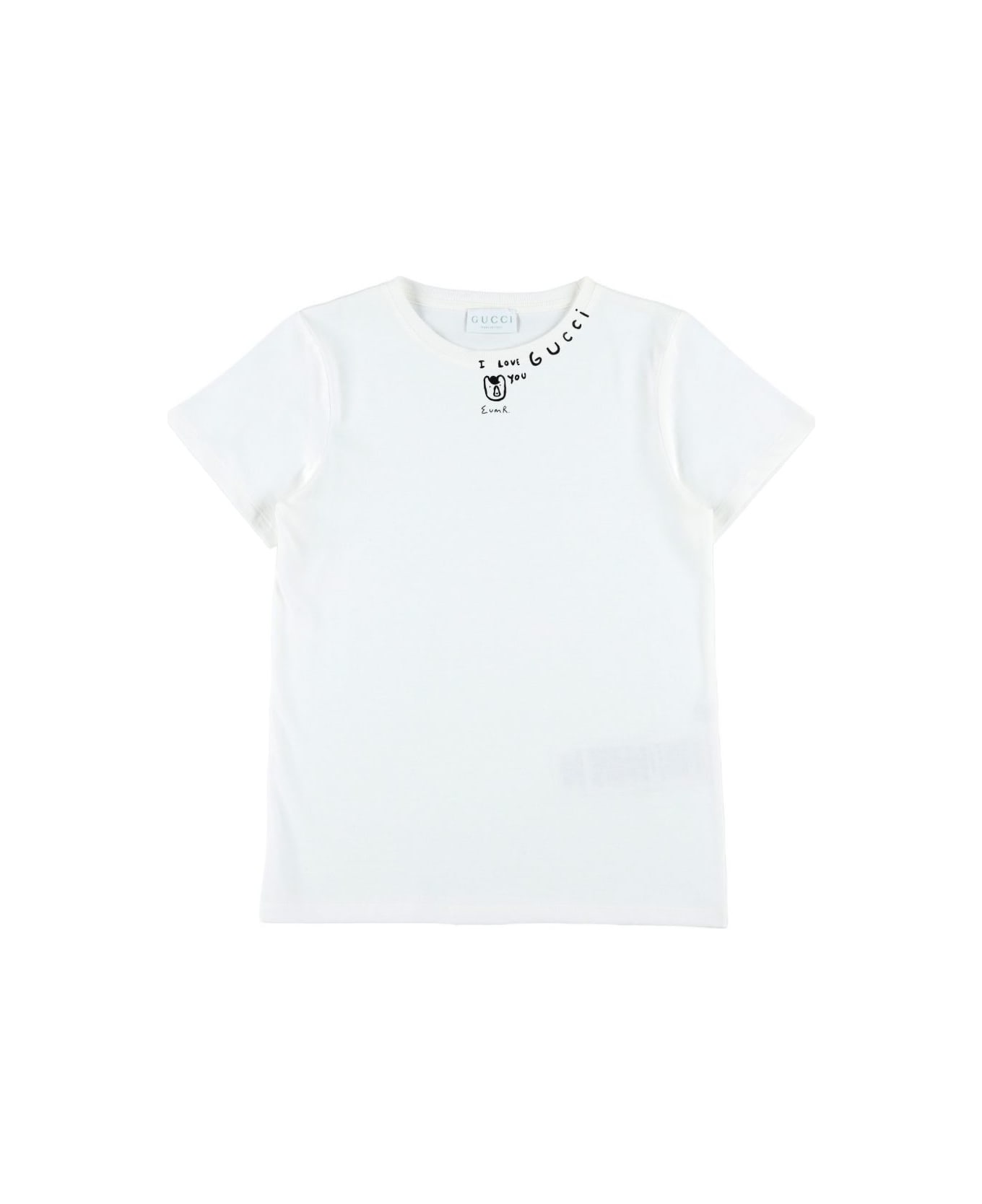 Gucci Kids White Short-sleeved Crew-neck T-shirt - White