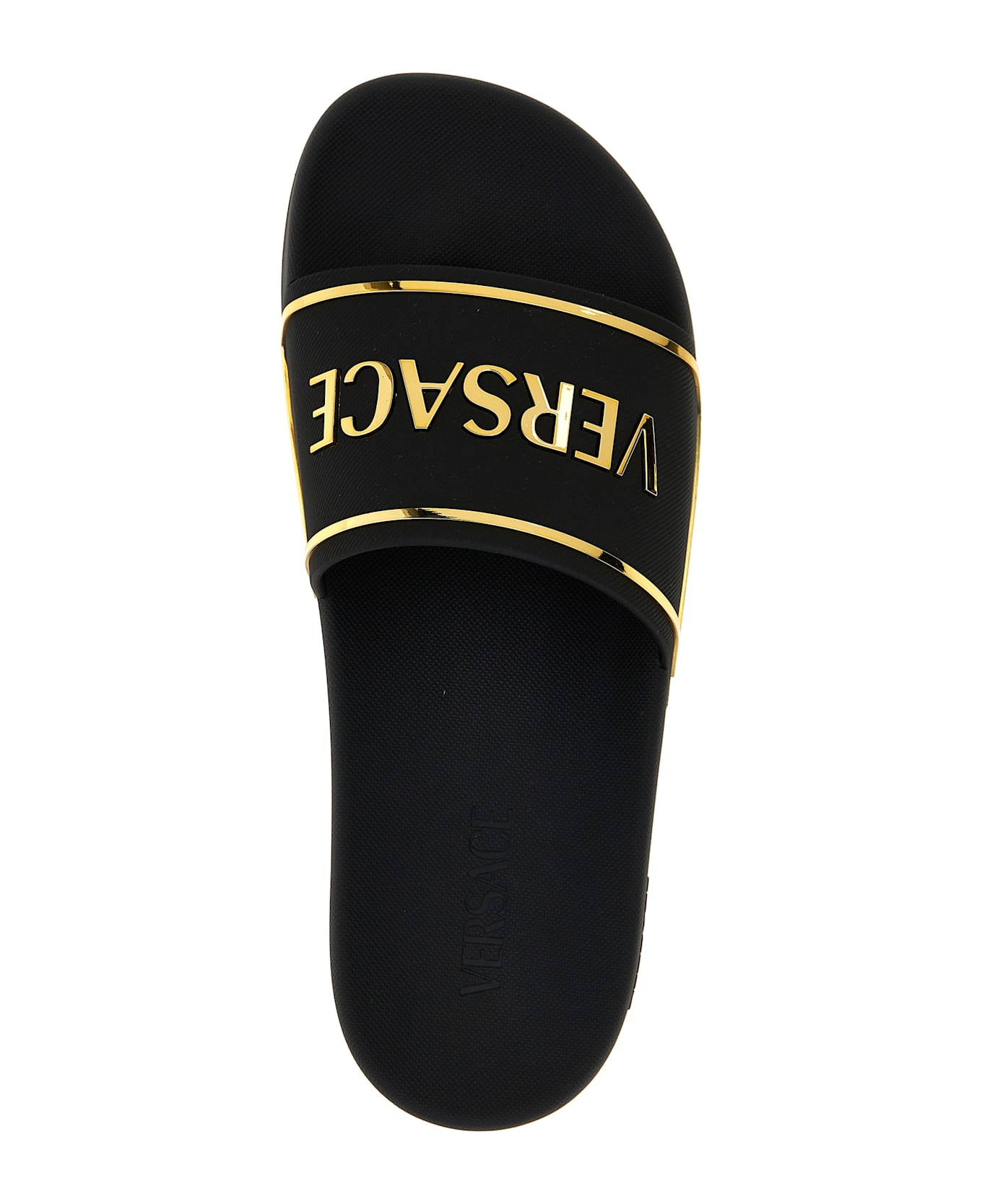 Versace Logo Slides - Black
