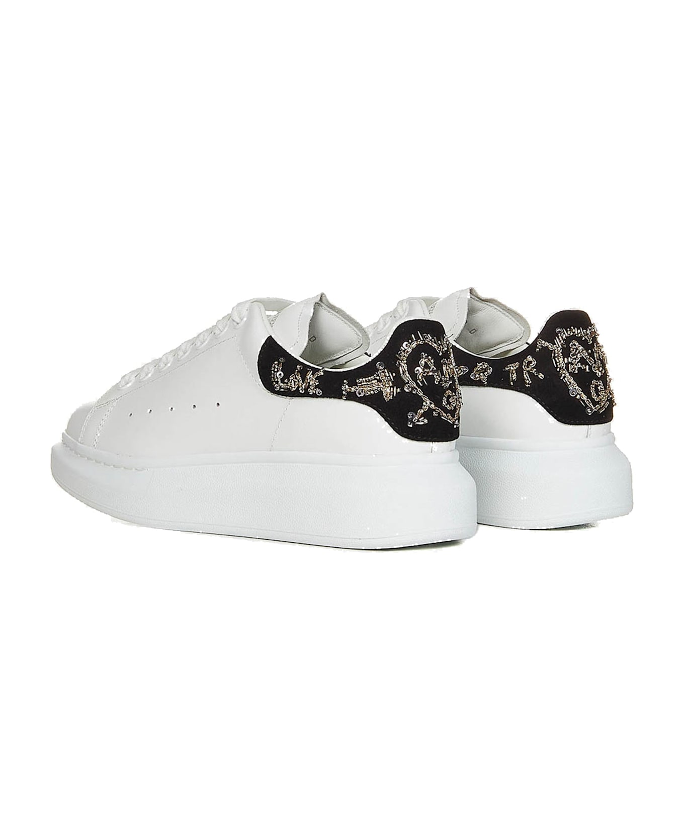 Alexander McQueen Oversized Leather Sneakers - White