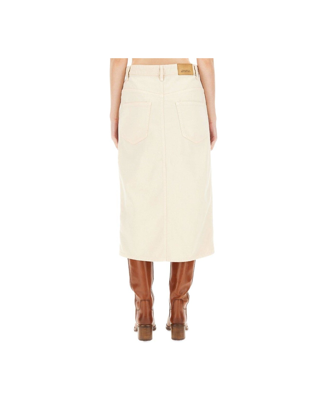 Isabel Marant High-rise Front Slit Skirt - POWDER スカート