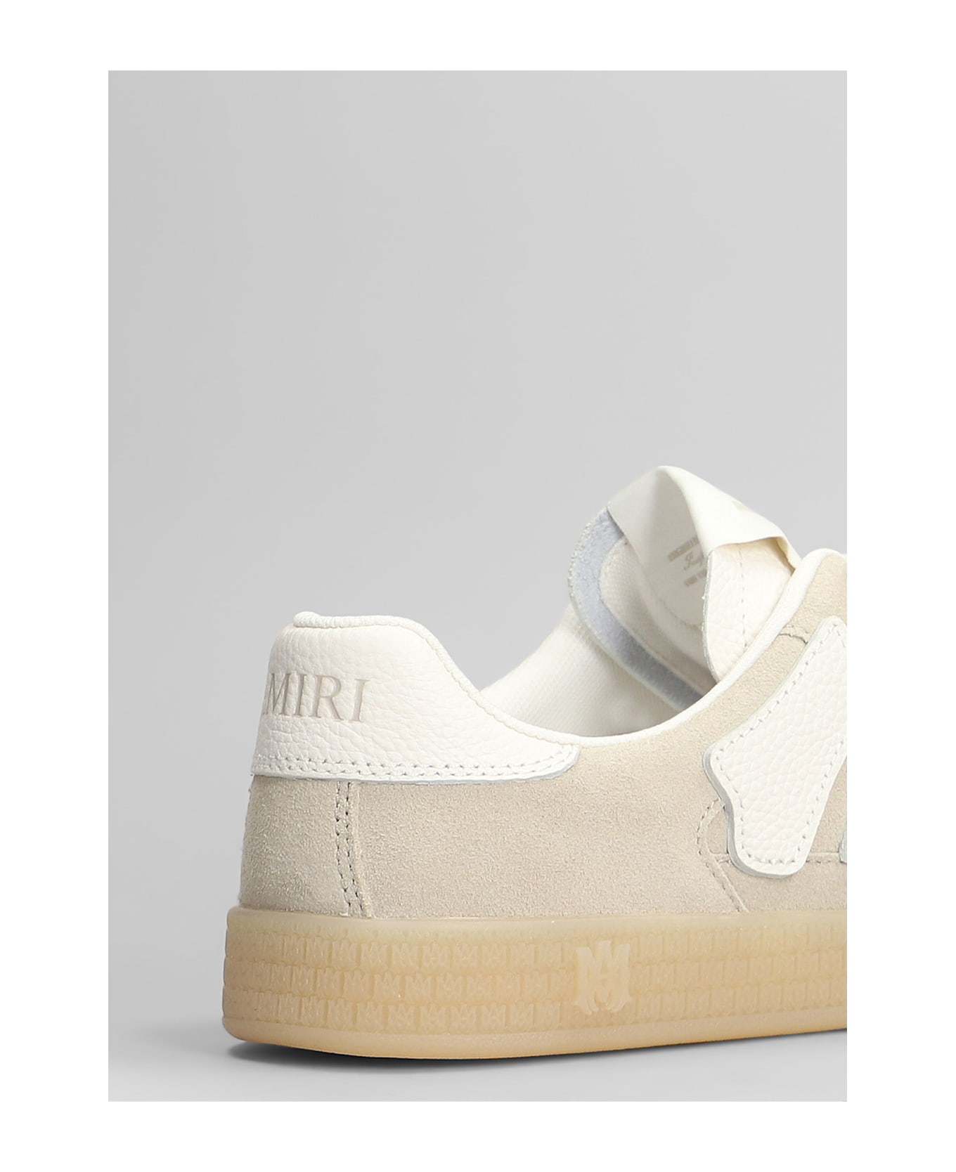 AMIRI Pacific Bones Sneakers In Beige Suede - beige