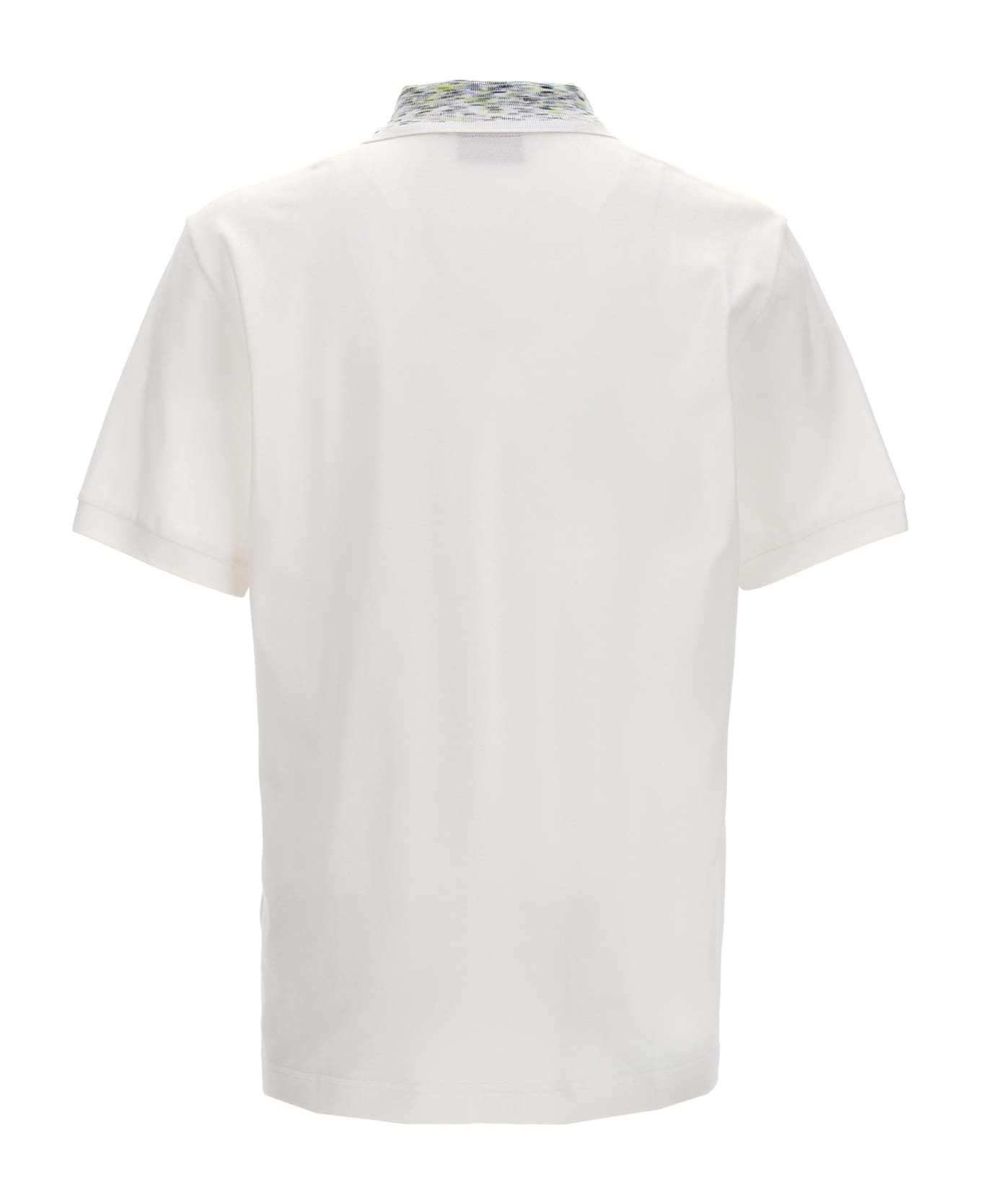 Missoni Logo Embroidery Polo Shirt - White