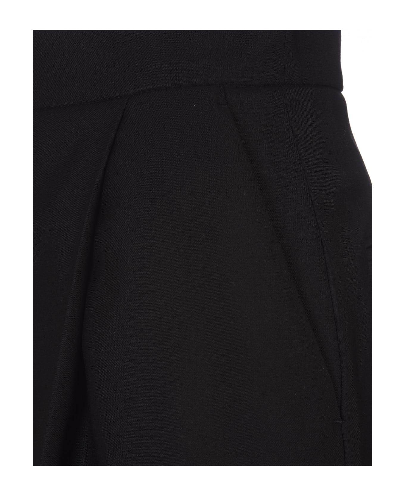 Alexander McQueen Tailored Shorts In Black Wool - Black ショートパンツ