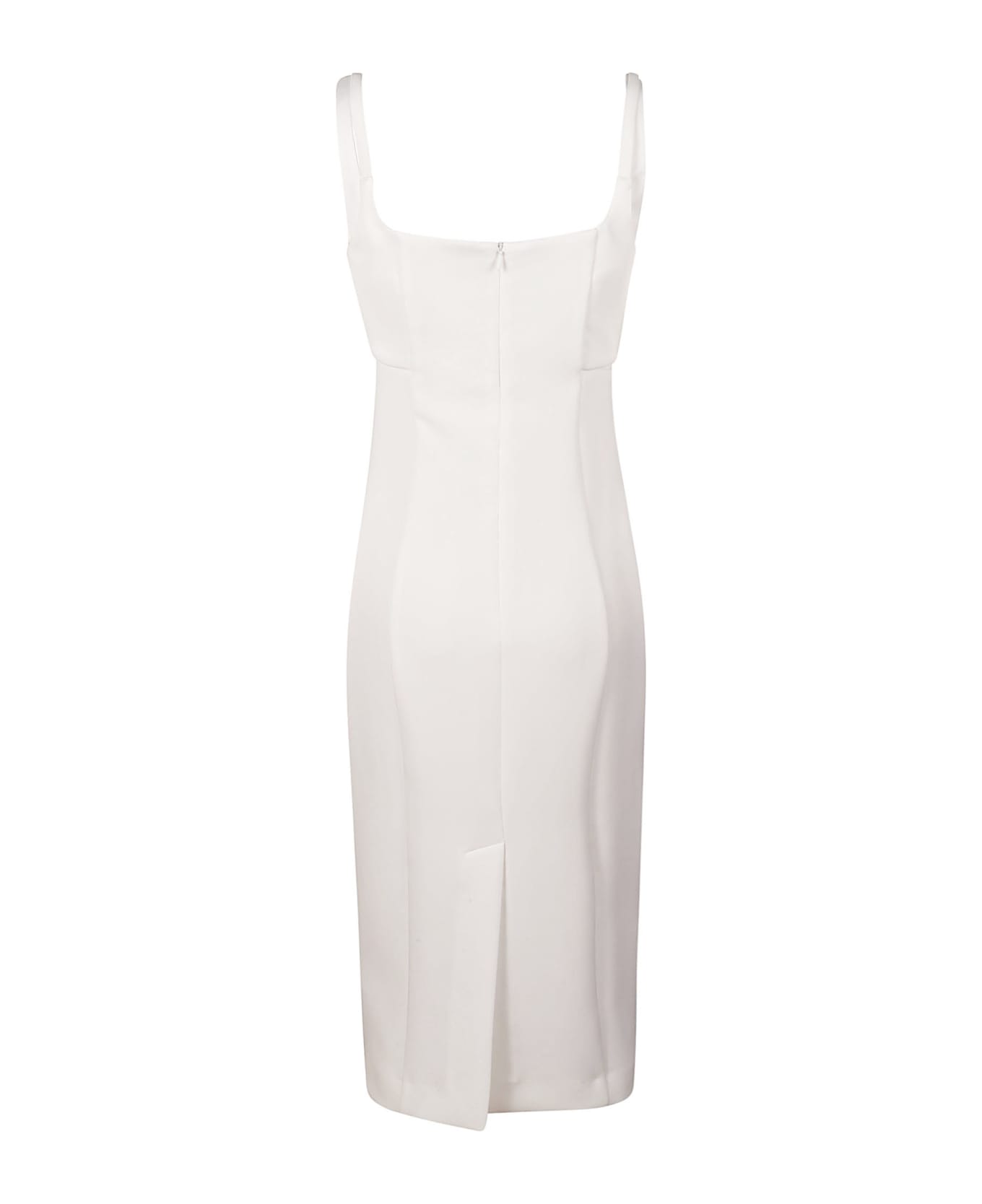 Versace Jeans Couture Cady Bistretch Rear Zip Dress - White