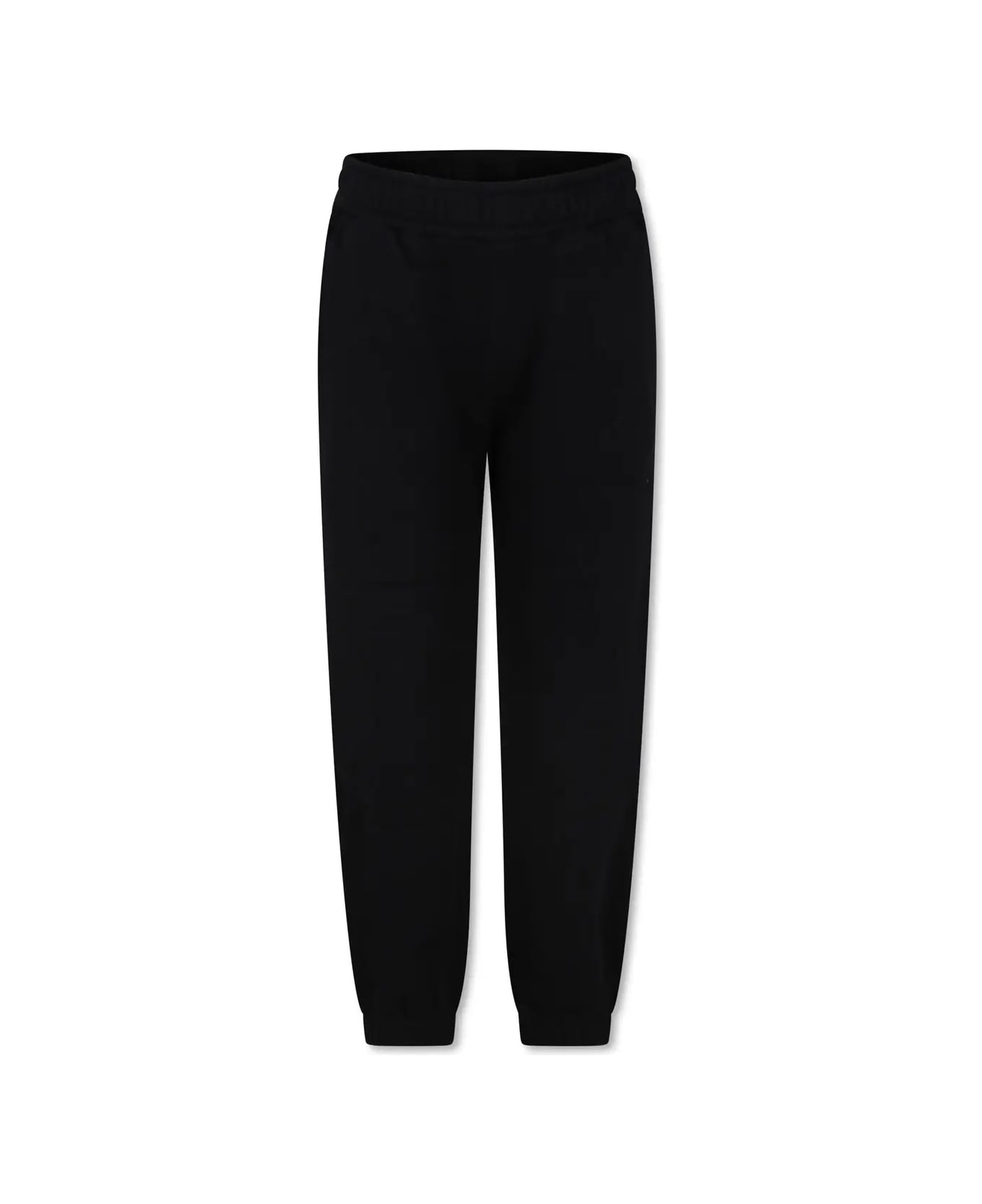 Stella McCartney Kids Black Joggers With White Graphic Logo - Black