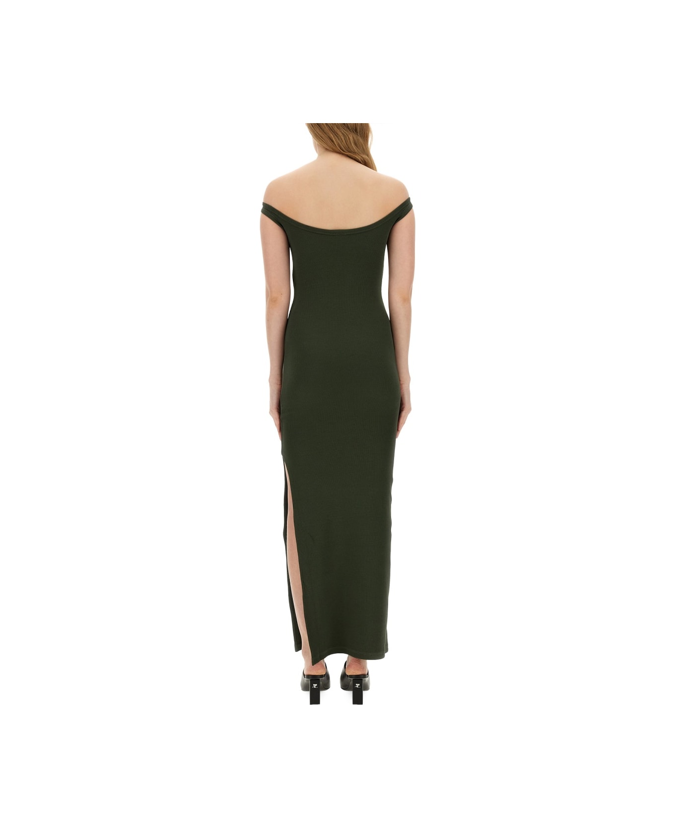 Courrèges Long Dress - CAMOUFLAGE GREEN