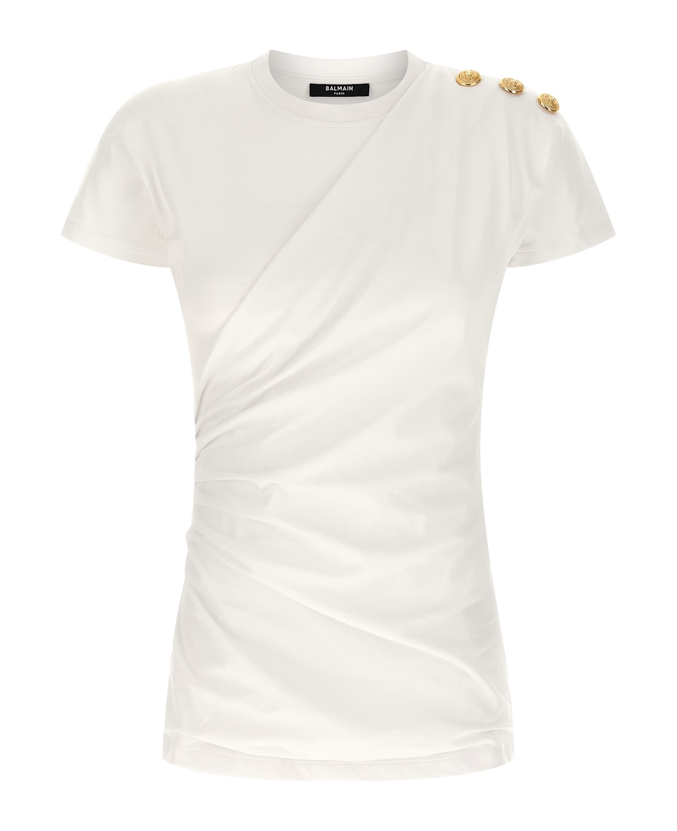 Balmain 3 Buttons T-shirt - White/Black