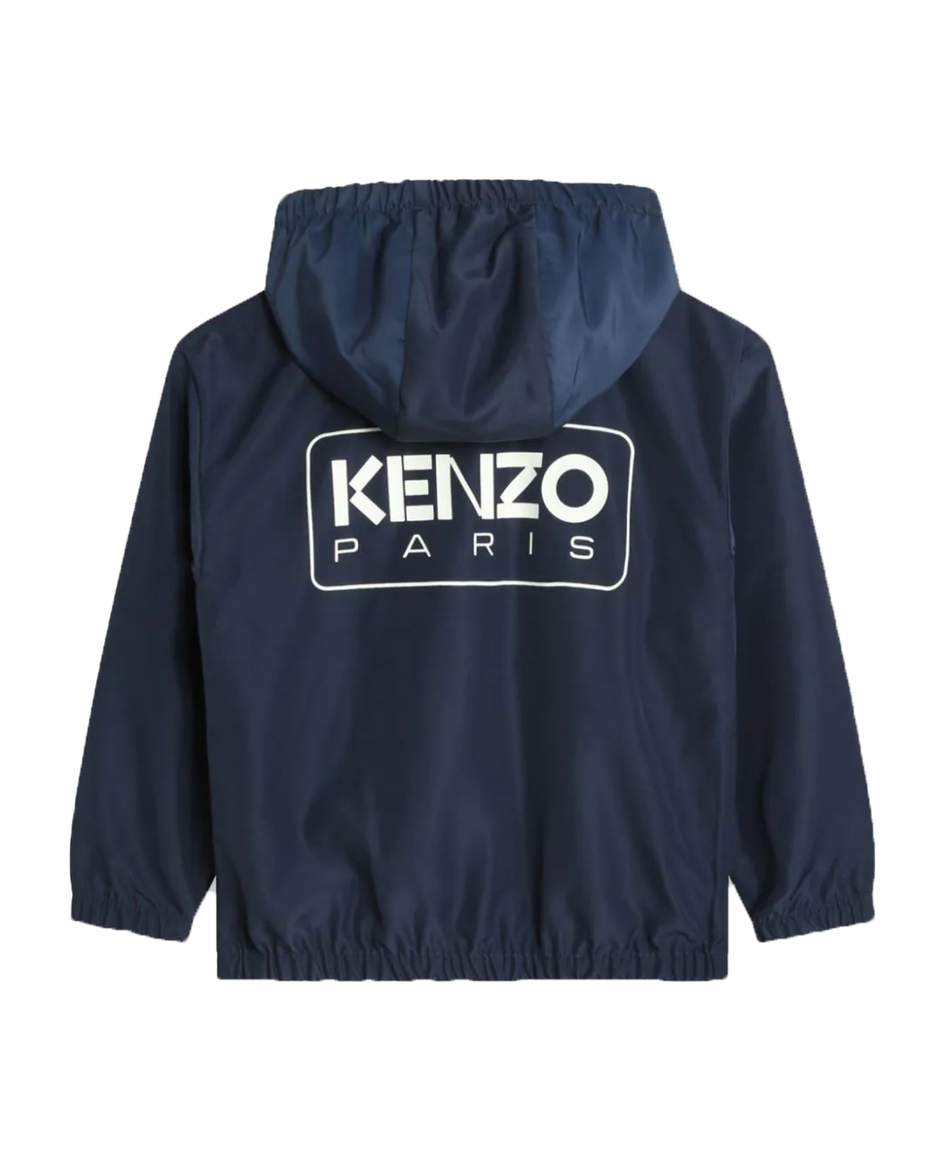 Kenzo Kids Windbreaker With Print - Blue
