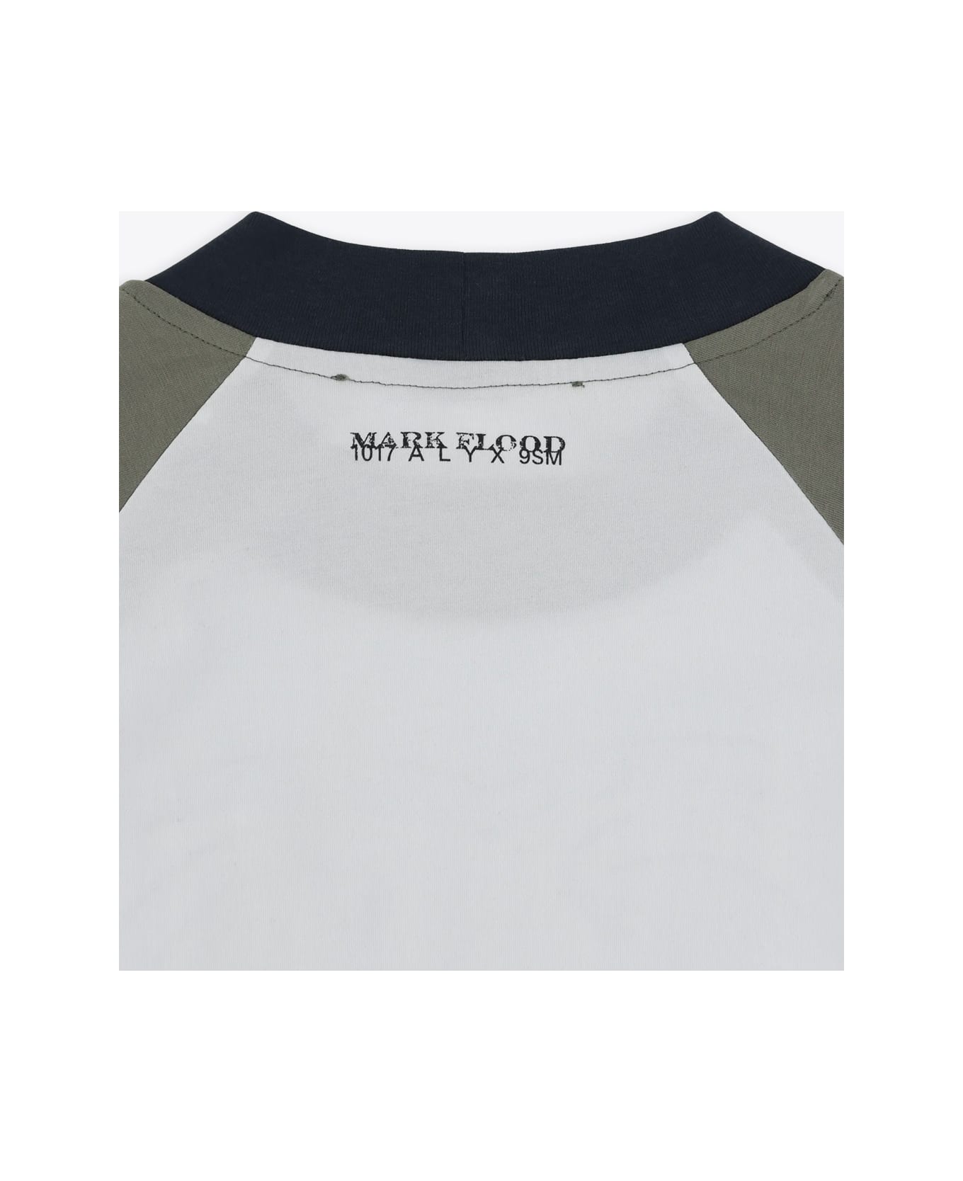 1017 ALYX 9SM Short Sleeve Oversized Raglan T-shirt Oversized t-shirt with Mark Flood print - Short sleeve oversized raglan t-shirt - Bianco/verde