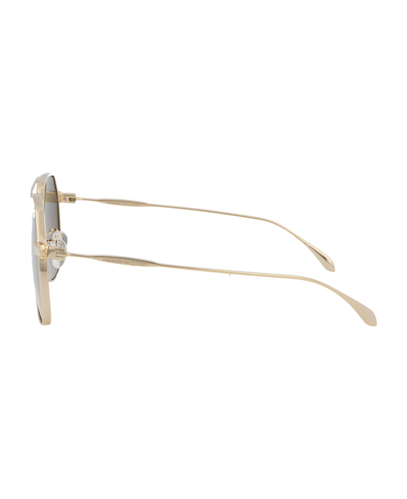 Alexander McQueen Eyewear Am0372s Sunglasses - 002 GOLD GOLD BROWN