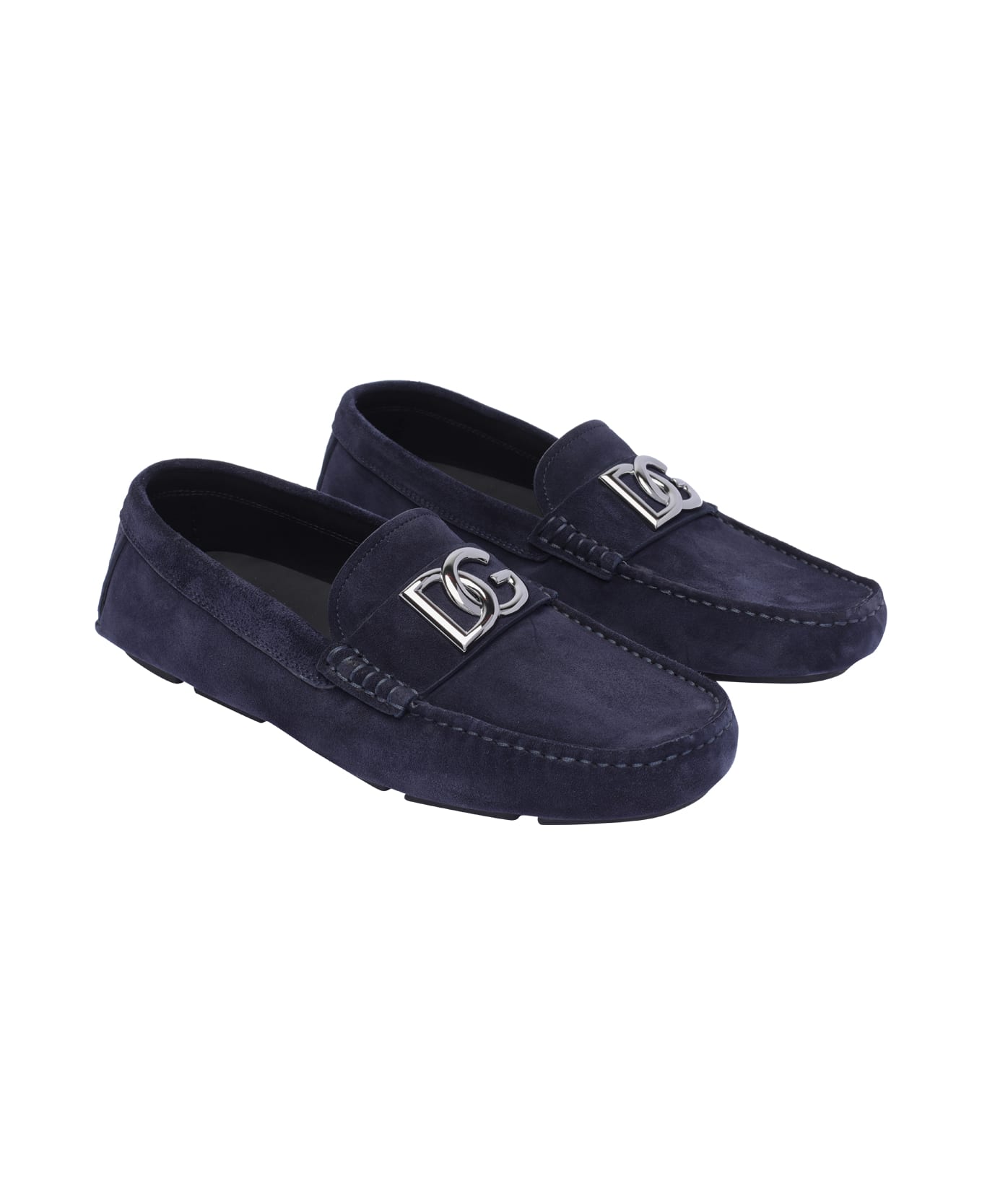 Dolce & Gabbana Driver Suede Loafer - Blue